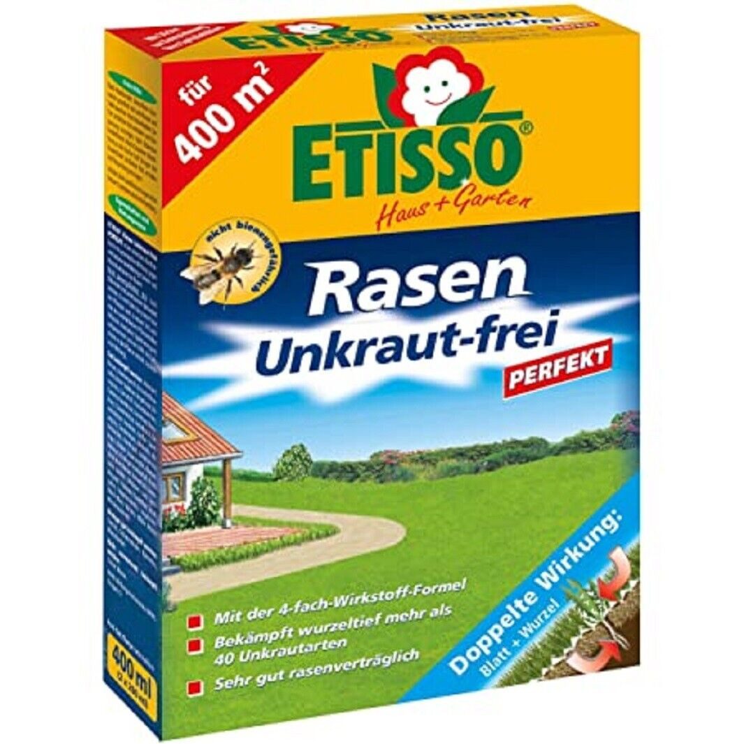 Frunol Delicia Unkrautbekämpfungsmittel Etisso Rasen Unkrautfrei perfekt 2x200 ml