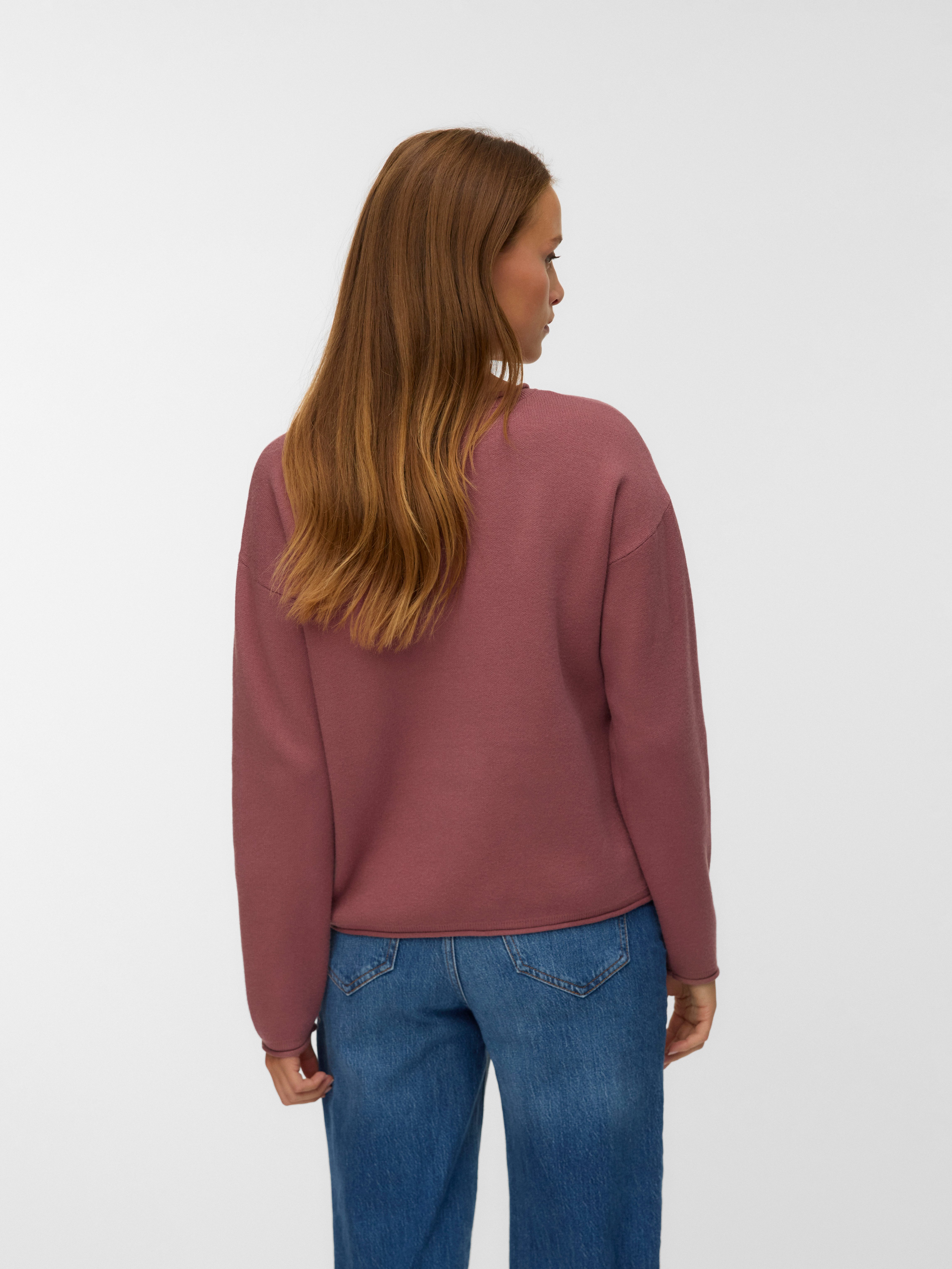 Vero Moda Strickpullover VMGOLD ROLL LS O-NECK PULLOVER GA günstig online kaufen