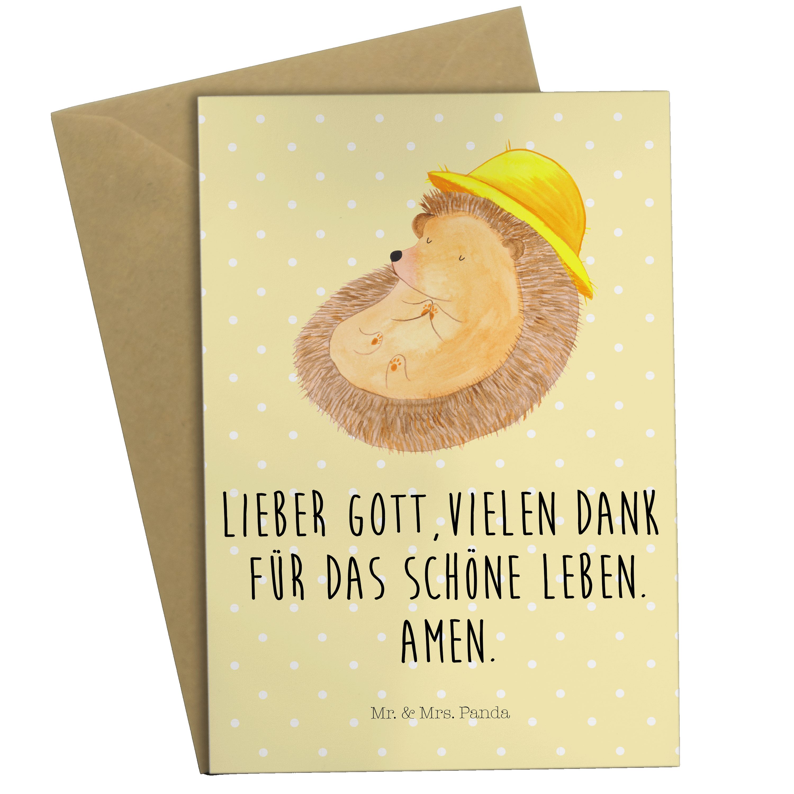 Gelb Mrs. - betet Tiere, & Panda Igel Pastell - Einladungska Mr. Tiermotive, Geschenk, Grußkarte