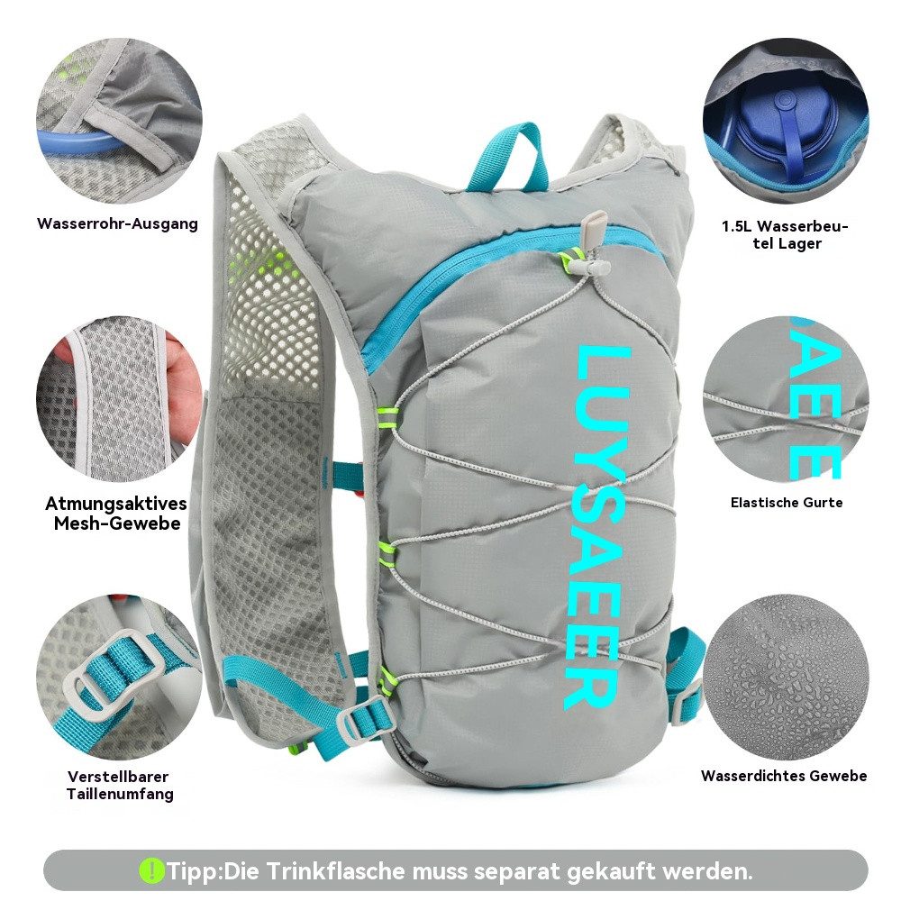 Blusmart Trinkrucksack Trinkrucksack Laufweste Trailrunning Rucksack Damen Herren (Ultraleicht, Wasserdicht, Reflektierend Lauf Weste), Für Sport Radfahren Klettern Wandern Trail Marathon