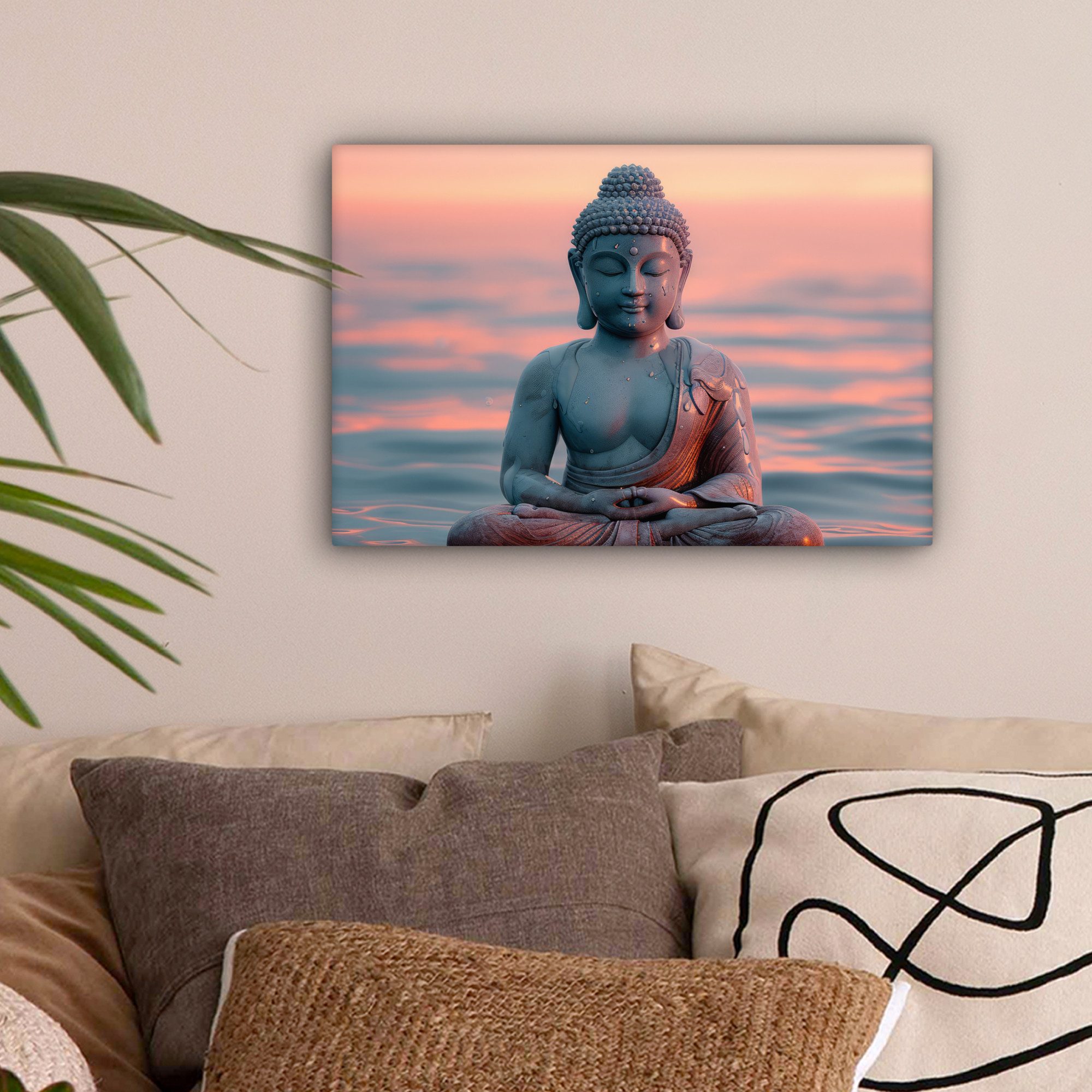 OneMillionCanvasses® Leinwandbild Buddha - Statue - günstig online kaufen