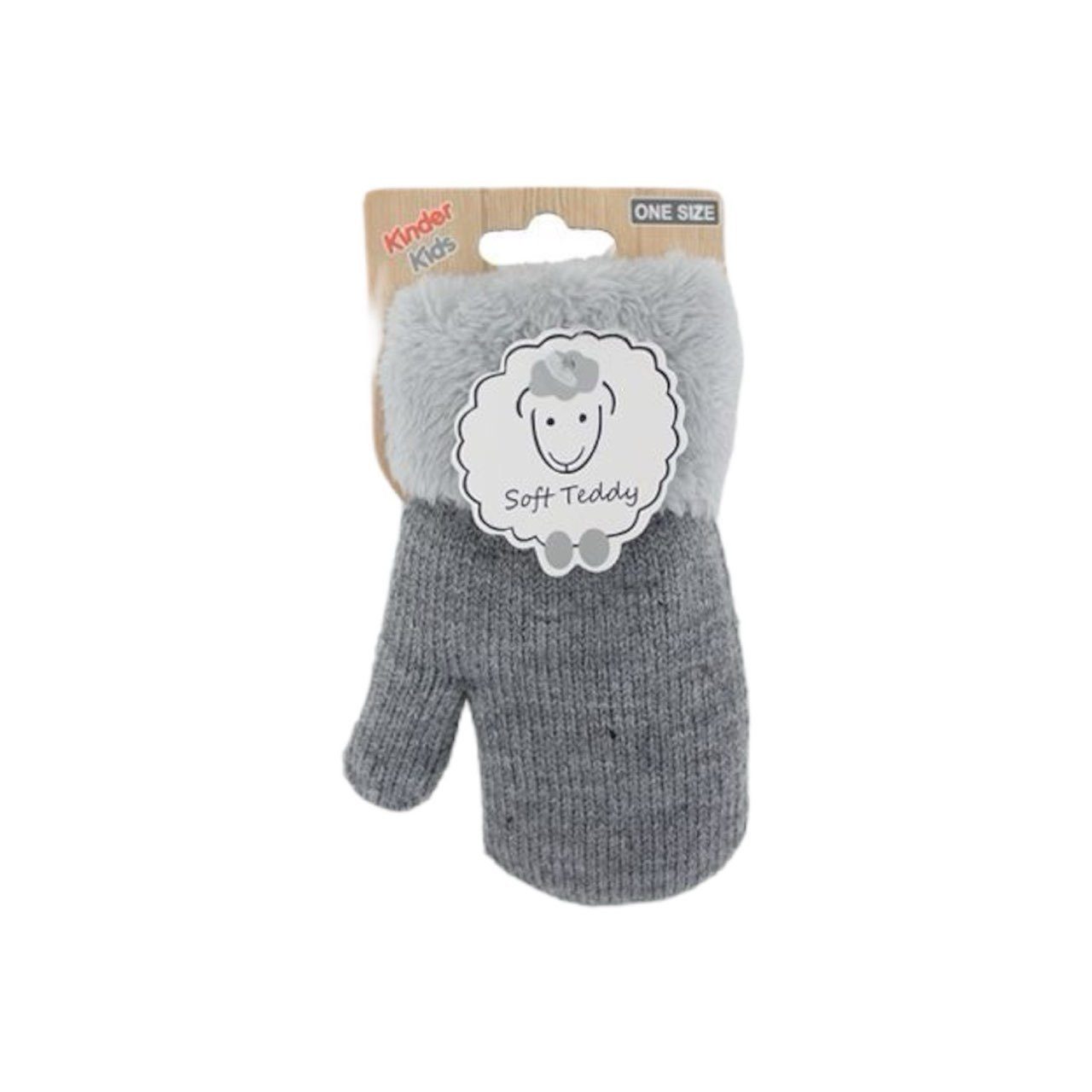 Antonio Strickhandschuhe Fäustlinge für Kinder, Winter Teddy Handschuhe (Paar, 2 Einzelne Handschuhe) warm und weich gefüttert