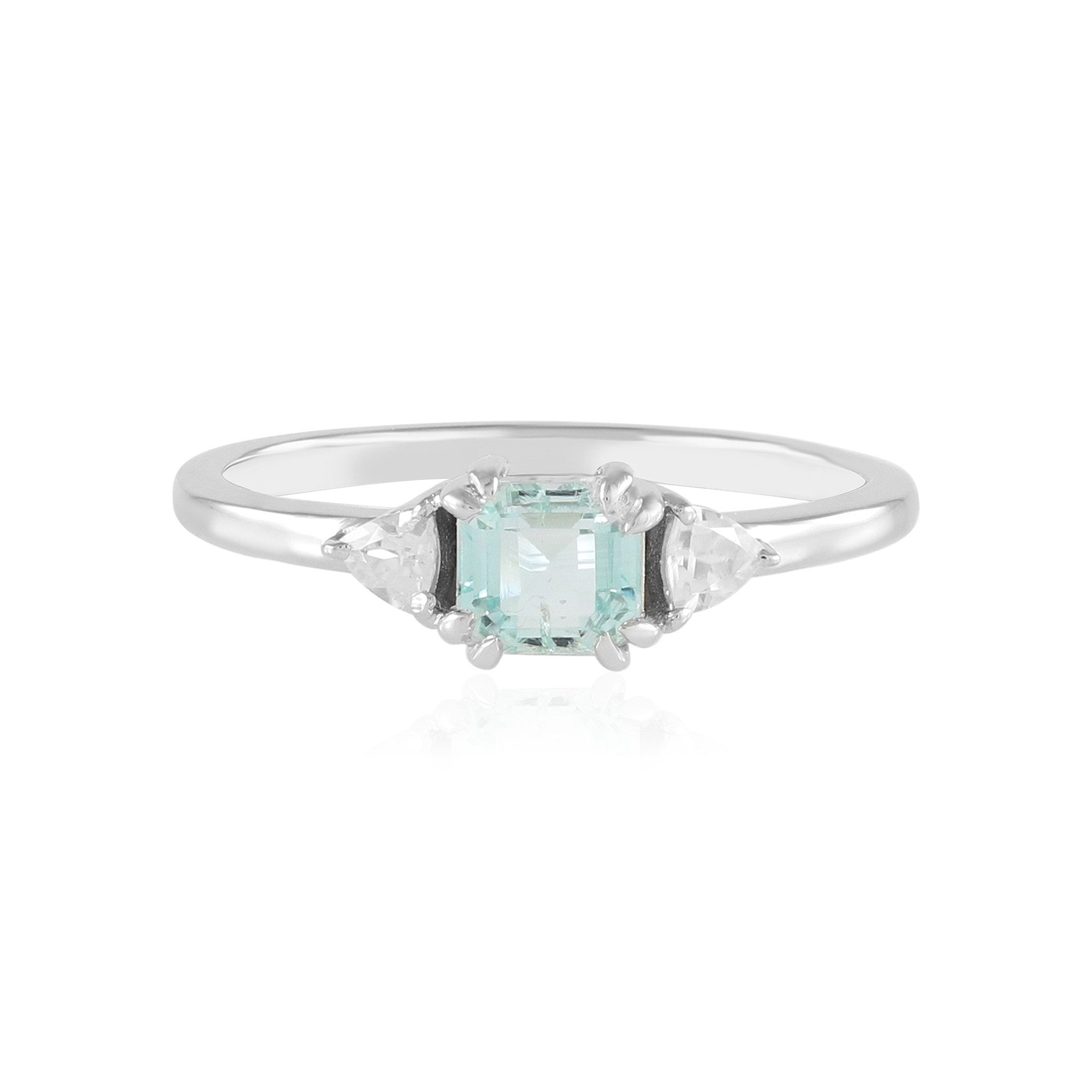 Silberring Paraiba Smaragd Silber Ring, plattiert