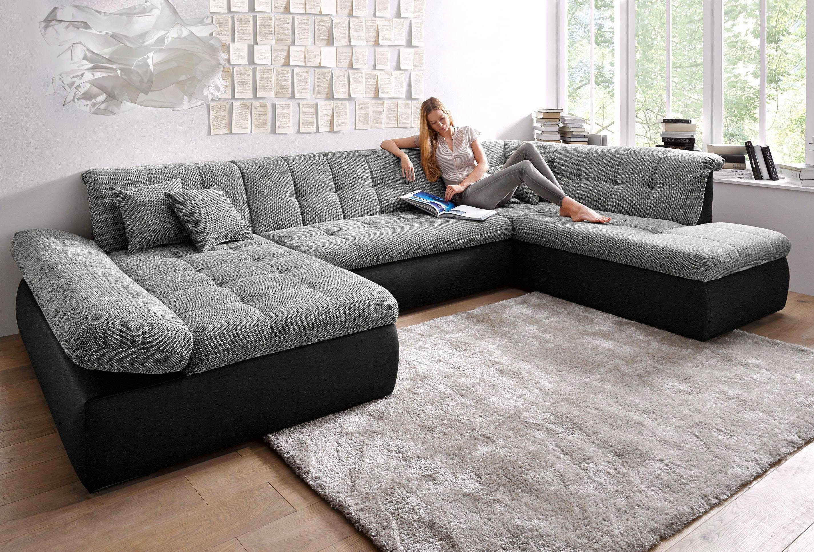 DOMO collection Wohnlandschaft "Moric U-Form, auch in Cord, Breite 353cm, v günstig online kaufen