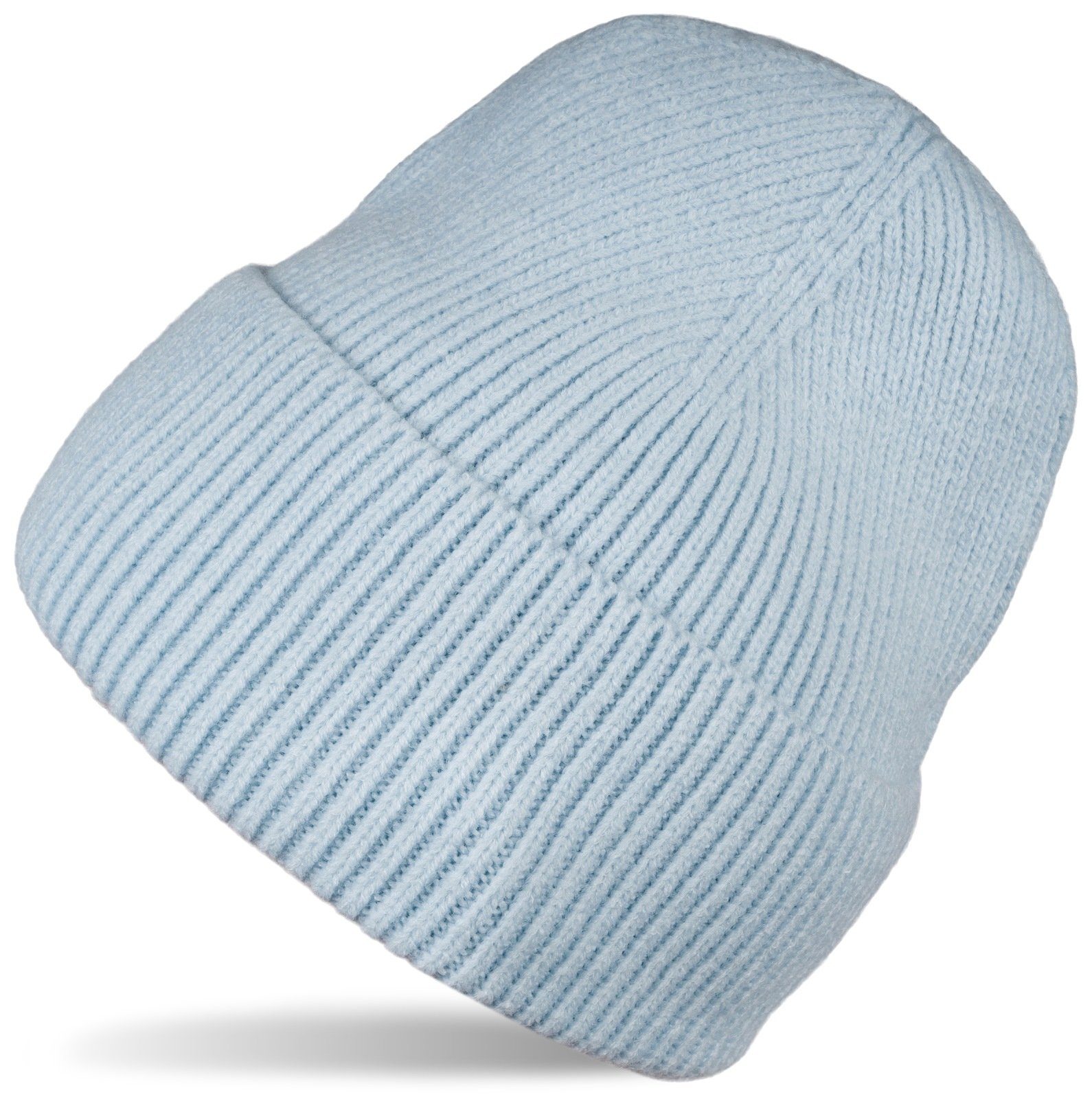 Strickmütze Strickmütze mit Rippenmuster