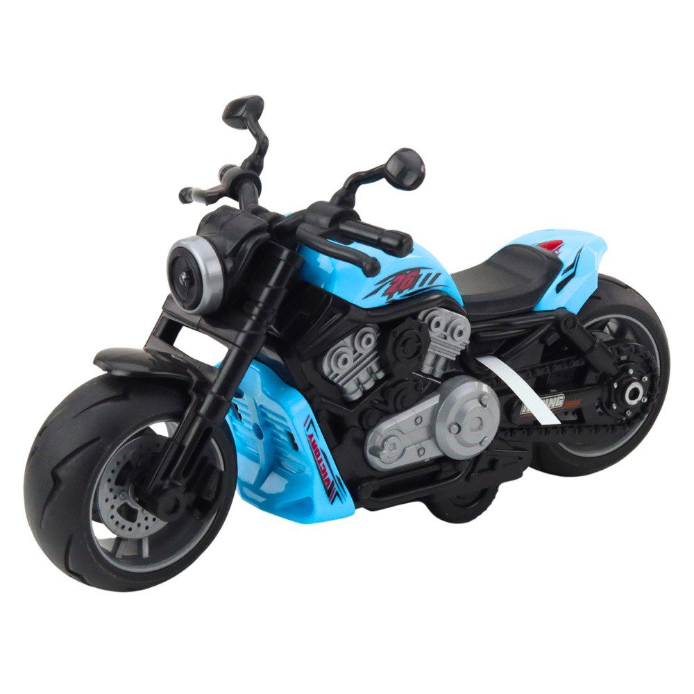 LEAN TOYS Spielzeug-Motorrad Motorradmodell Rennmaschine Spielfahrzeug, (Spar-Set, 1-tlg., 23 x 13 x 11 cm robust), Licht- & Soundeffekte, Batterien inklusive, 23 cm