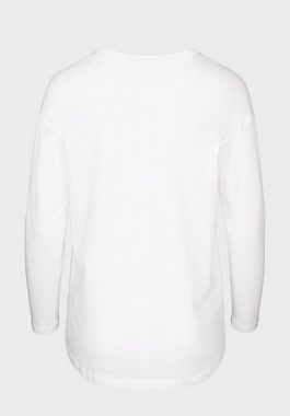 bianca Print-Shirt JULIE mit schimmerndem Frontmotiv und Rundhalsausschnitt