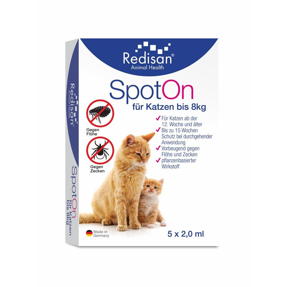 Redisan Zeckenschutzmittel Redisan® Katzen Spot on Pflanzenbasiertes Zeckenmittel OHNE CHEMIE, 10 ml