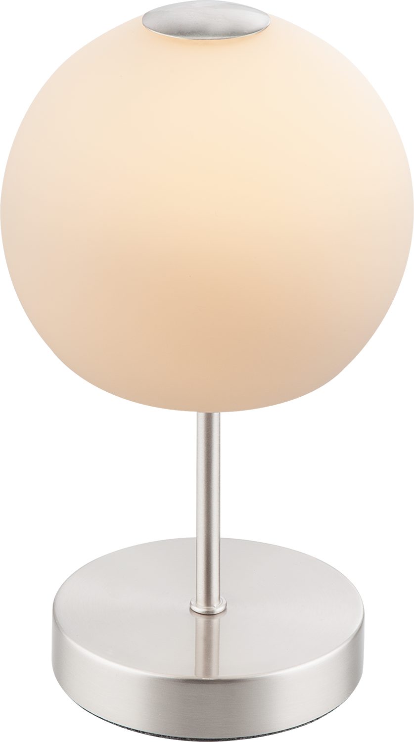 GLOBO LIGHTING LED Tischleuchte TRUDE, LED fest integriert, Warmweiß, Tischlampe/Schlafzimmer/Wohnzimmer/Glas opal