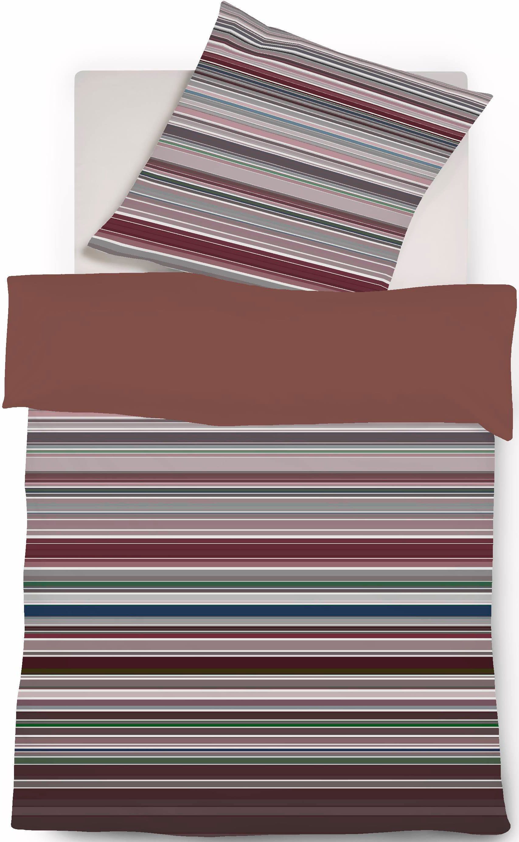 fleuresse Wendebettwäsche Bed Art S 4389, Mako-Satin, 2 teilig, Mako Satin, Baumwolle, in Gr. 135x200, 155x220, 200x200cm