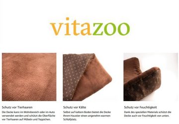 VITAZOO Hunde-Autositz Hundedecke braun Katzendecke Tier Decke rutschhemmend Thermo 100 x 70 cm