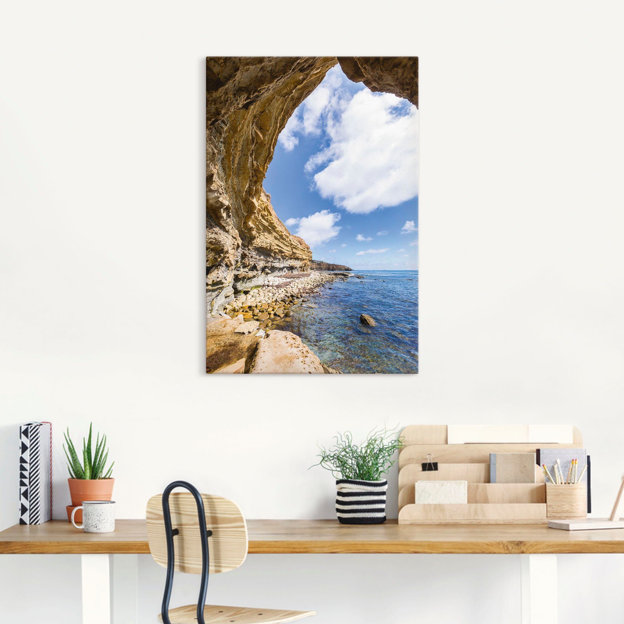 oder Alubild, Artland Diego San als Küstenbilder versch. in (1 Leinwandbild, Wandbild Poster Größen St), Wandaufkleber Klippen,