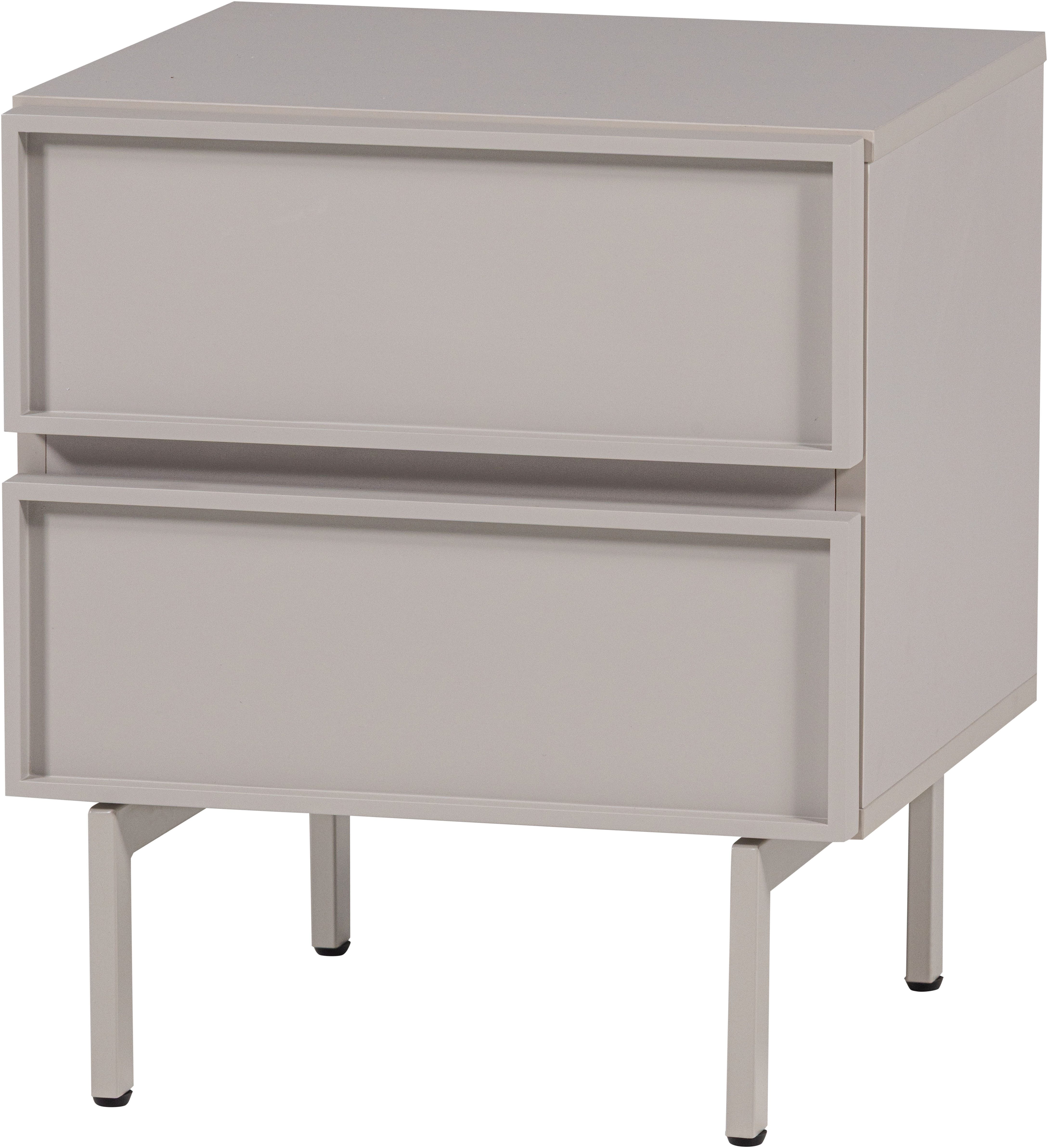 WOOOD Nachtkommode Tours mit kompakter Ausführung und Melamin-MDF B 45 x T 42 x H 51 cm, Schmutzabweisende Oberfläche, Tragkraft Deckplatte 50 kg