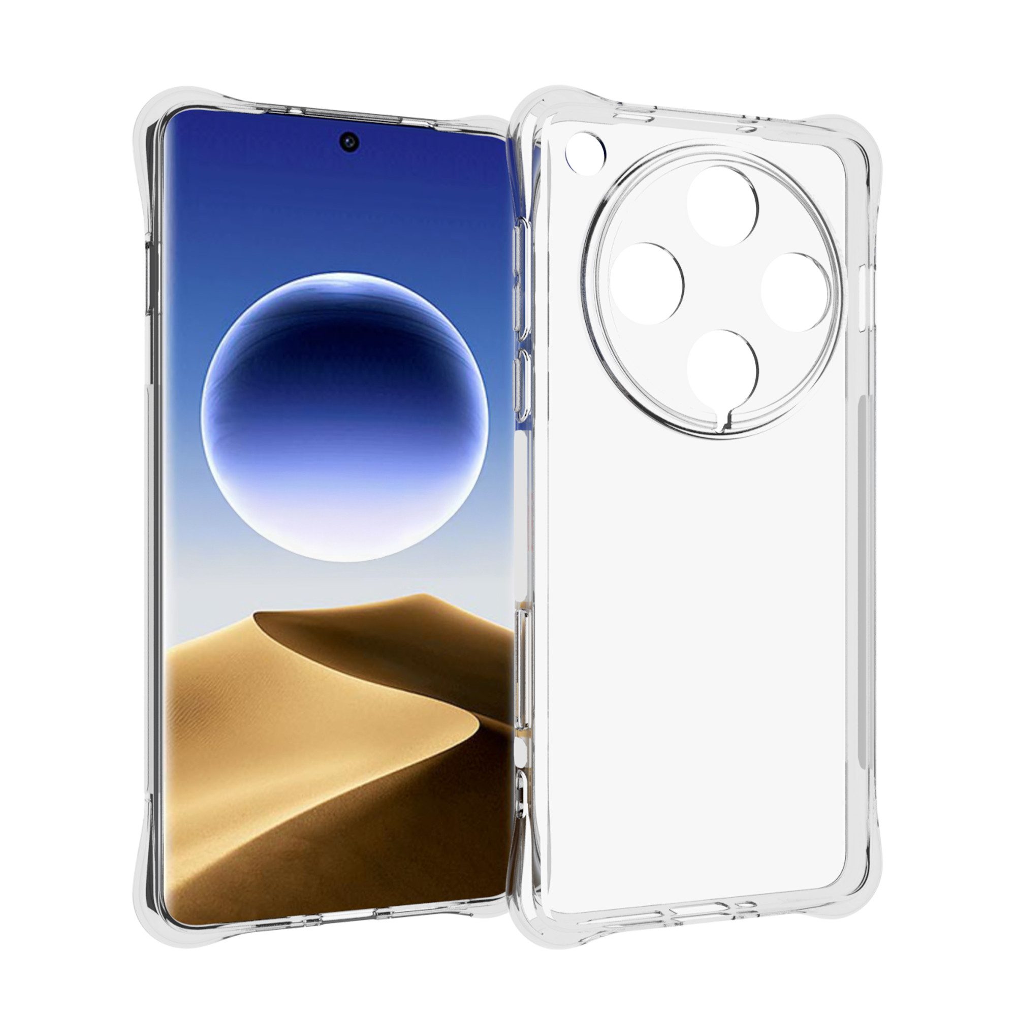 mtb more energy Smartphone-Hülle Clear Armor Case für Oppo Find X8 Pro 5G, Transparente TPU Schutzhülle Case Backcover mit Anti-Shock Verstärkung