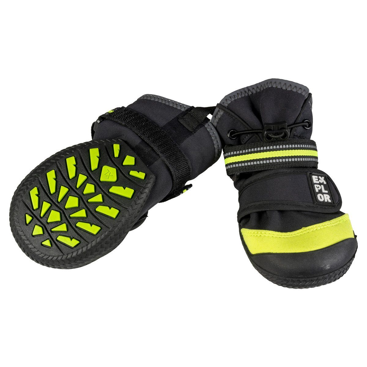 DUVO+ Pfotenschutz EXPLOR Gear Hundeschuhe schwarz - 4er Pack
