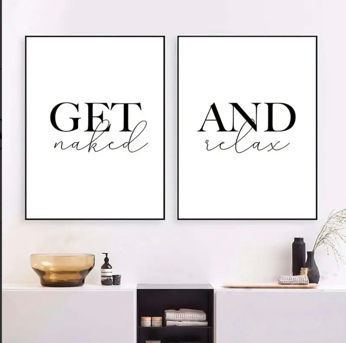 Bild 40X30cm Rahmenlose Get Naked And Relax Poster