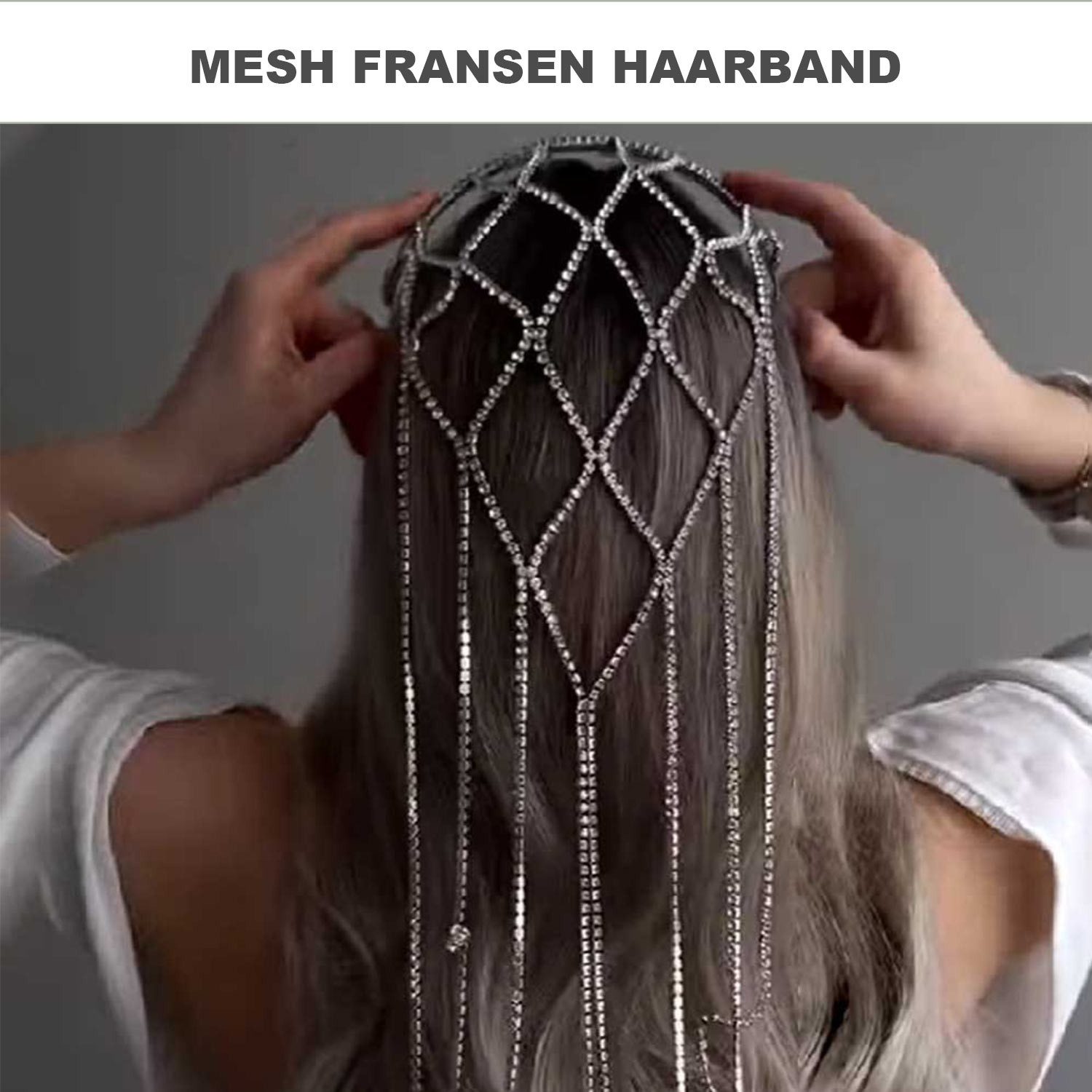 Refttenw Haarband Strass Hochzeit Stirnbänder Quasten-Stirnband, Vintage-Haarschmuck für Frauen zur Party, Hochzeit
