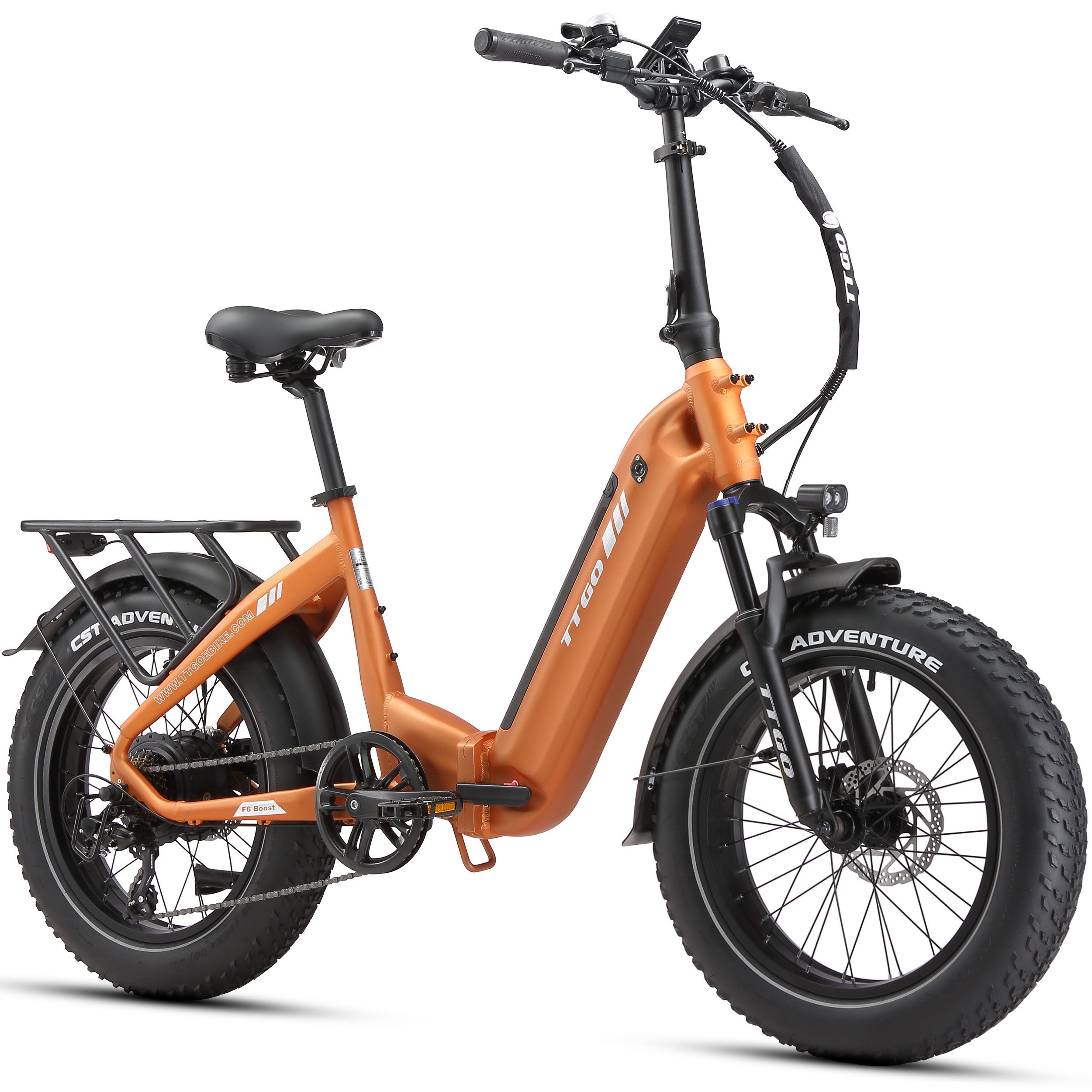 TTGO E-Bike Klapprad 20 Zoll, 70Nm, 140km, Drehmomentsensor, Lockout-Federgabel, Faltrad, 7 Gang SHIMANO, Kettenschaltung, Heckmotor, 864 Wh, 4,0'' Fatbike-Reifen, max. 150kg, Elektrofahrrad, hydr. Bremsen
