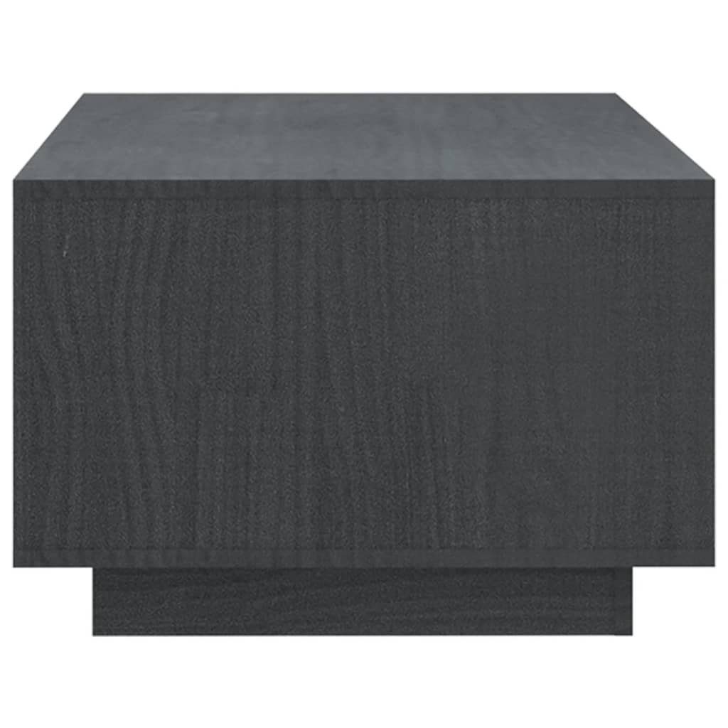 Kiefer 110x50x33,5 Grau Grau Couchtisch | cm Couchtisch vidaXL (1-St) Grau Massivholz