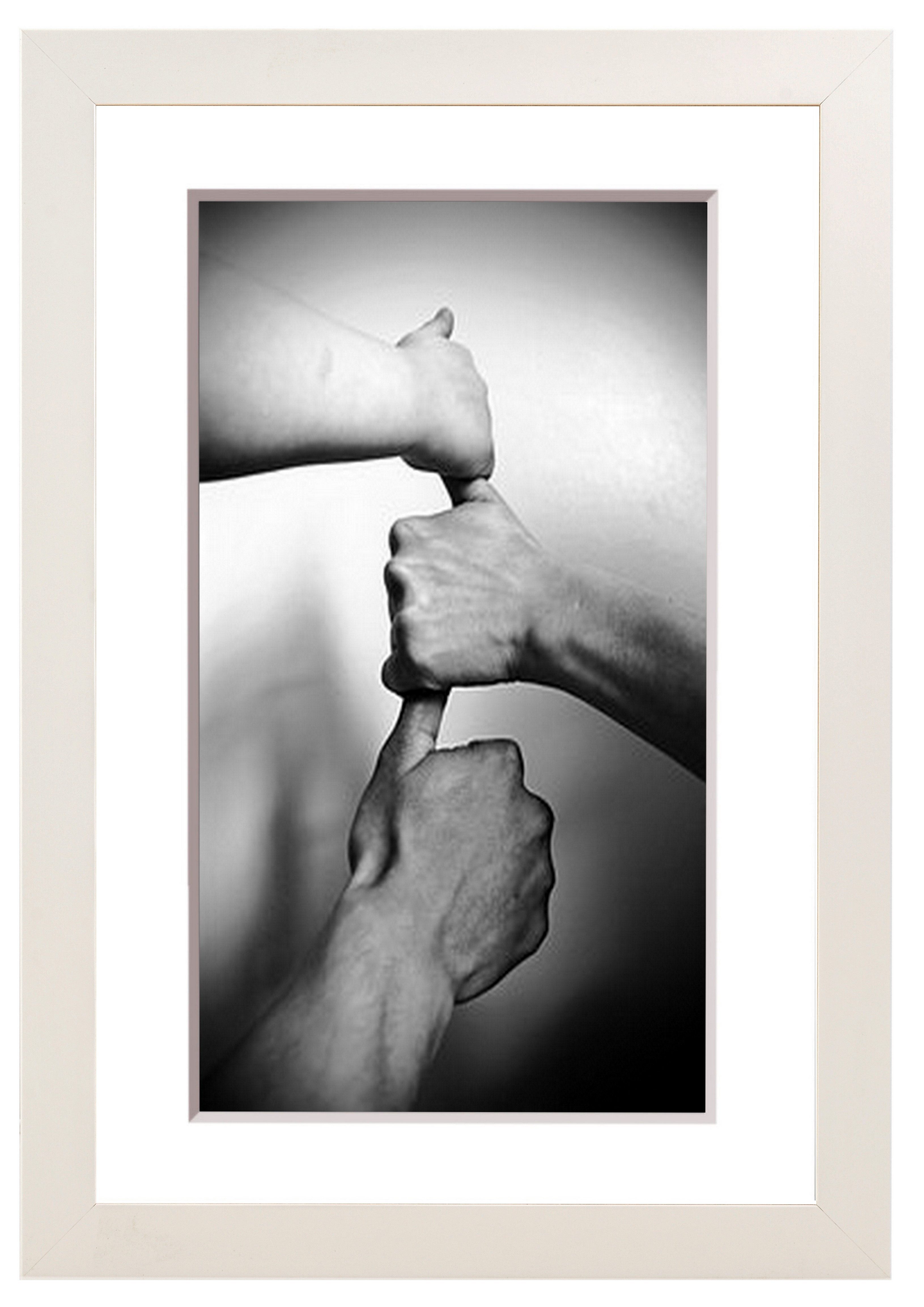 PCH[art] Bilderrahmen Foto Rahmen Alice mit weißem Passepartout & Kunstglas, Made in Germany