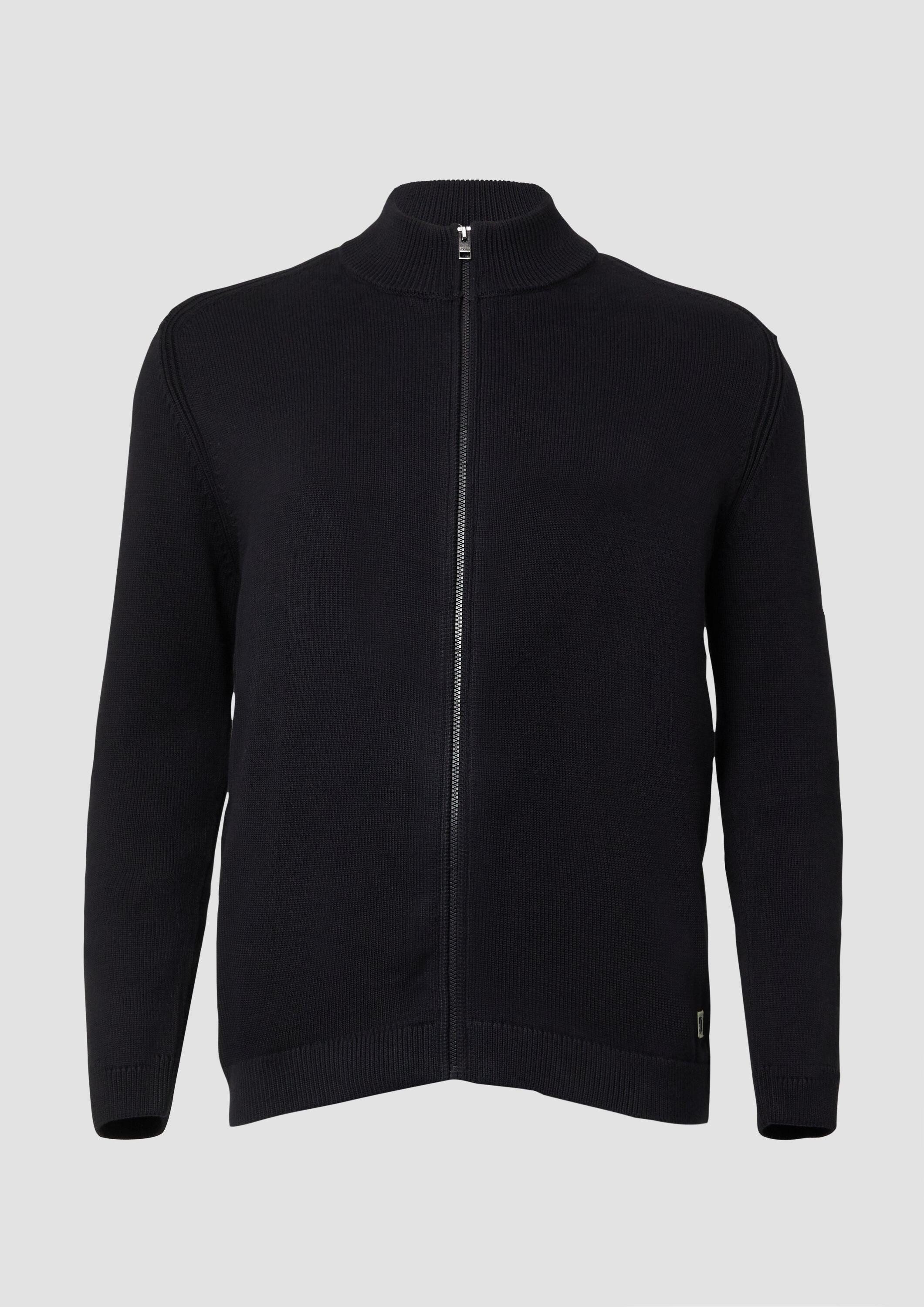 s.Oliver Cardigan Strickjacke Baumwoll-Strickjacke mit Stehkragen günstig online kaufen