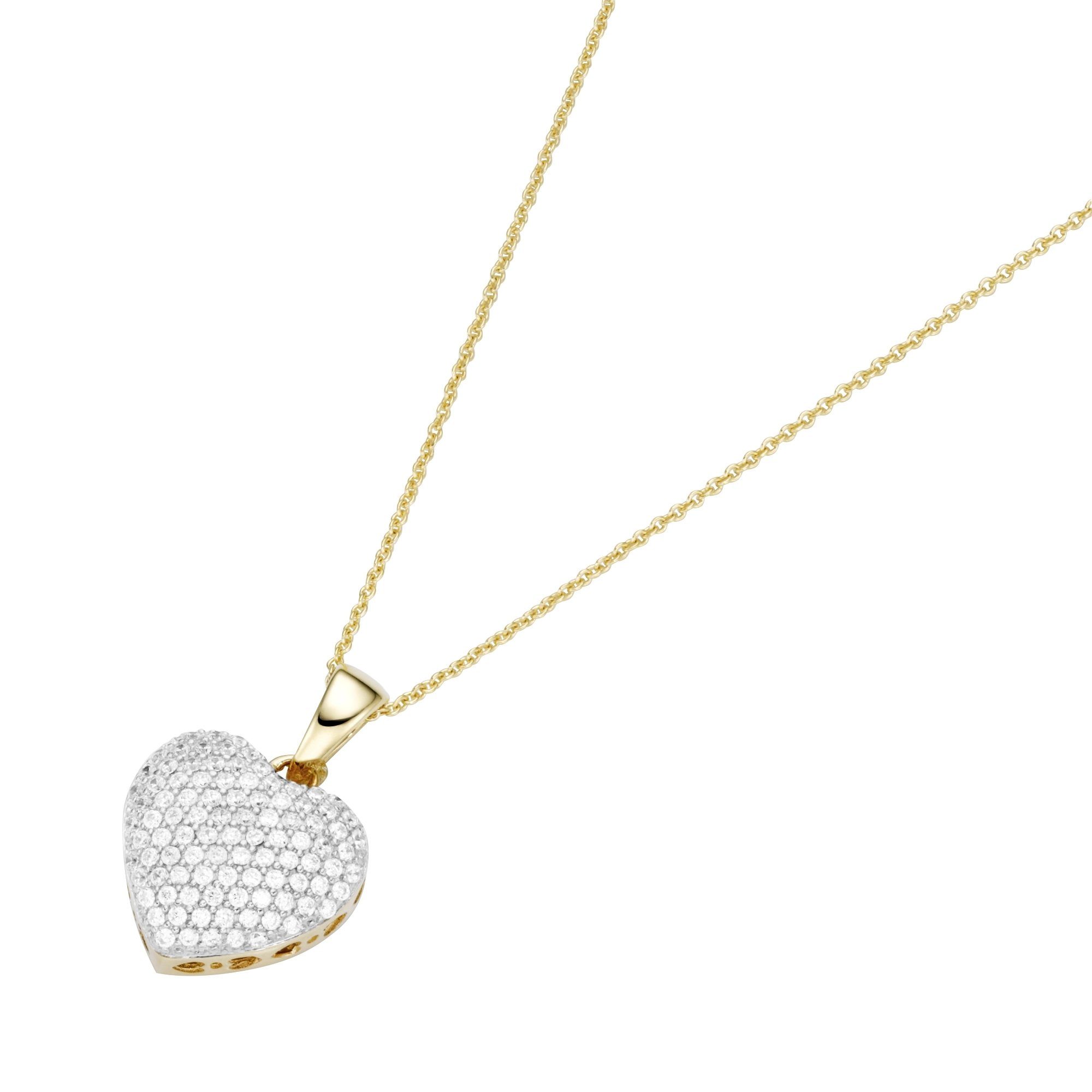 Luigi Merano Goldkette mit Herz-Anhänger und günstig online kaufen