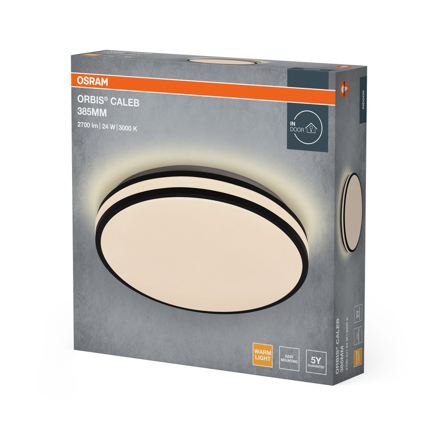 Licht-Erlebnisse Deckenleuchte ZARESIN, LED fest integriert, Warmweiß, LED 3000 K 1450 lm rund Ø 38.5 cm Modern Deckenleuchte