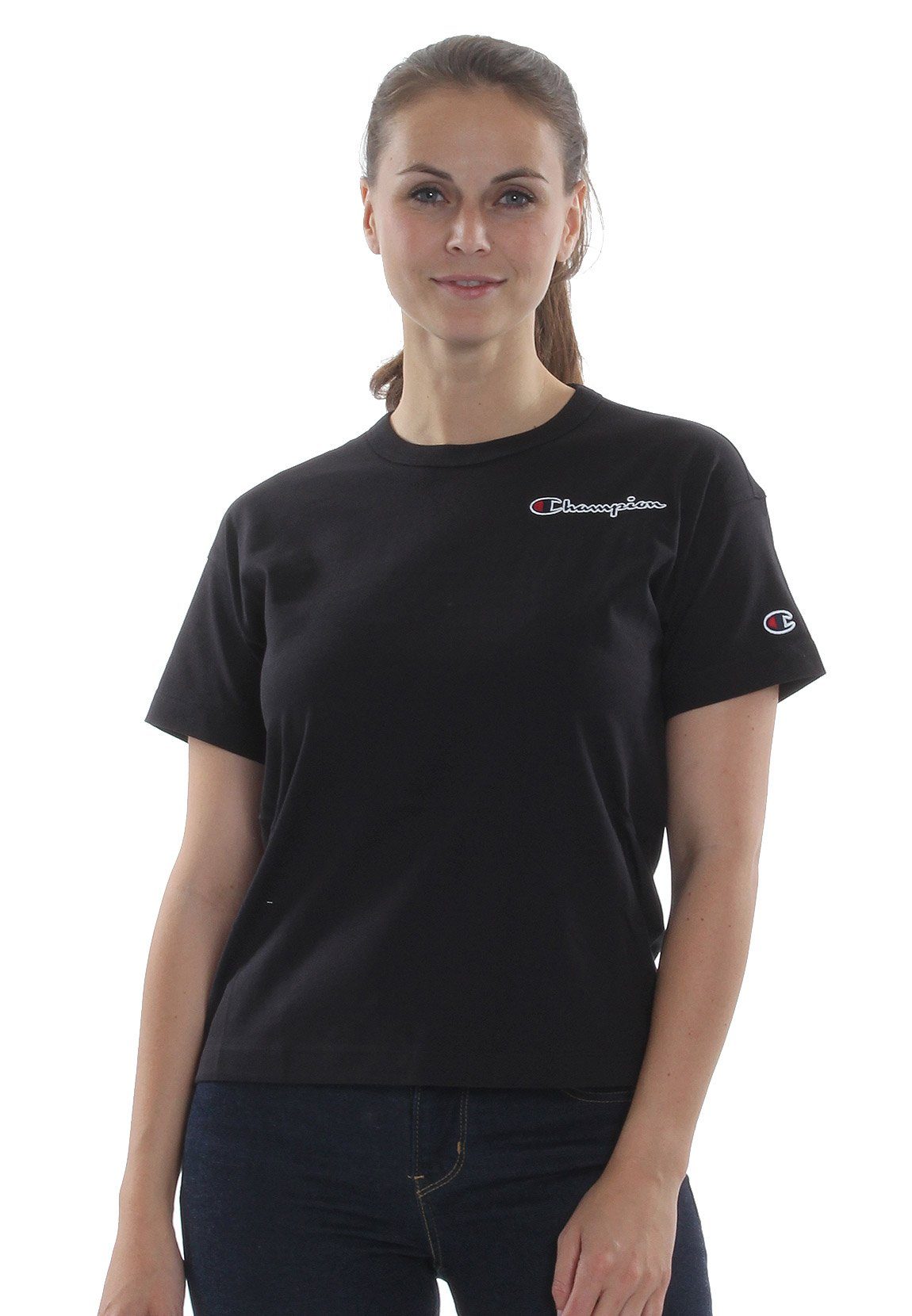 Champion T-Shirt »Champion Damen T-Shirt 114167 KK001 NBK Berlin  Brandenburger Tor Schwarz« online kaufen | OTTO
