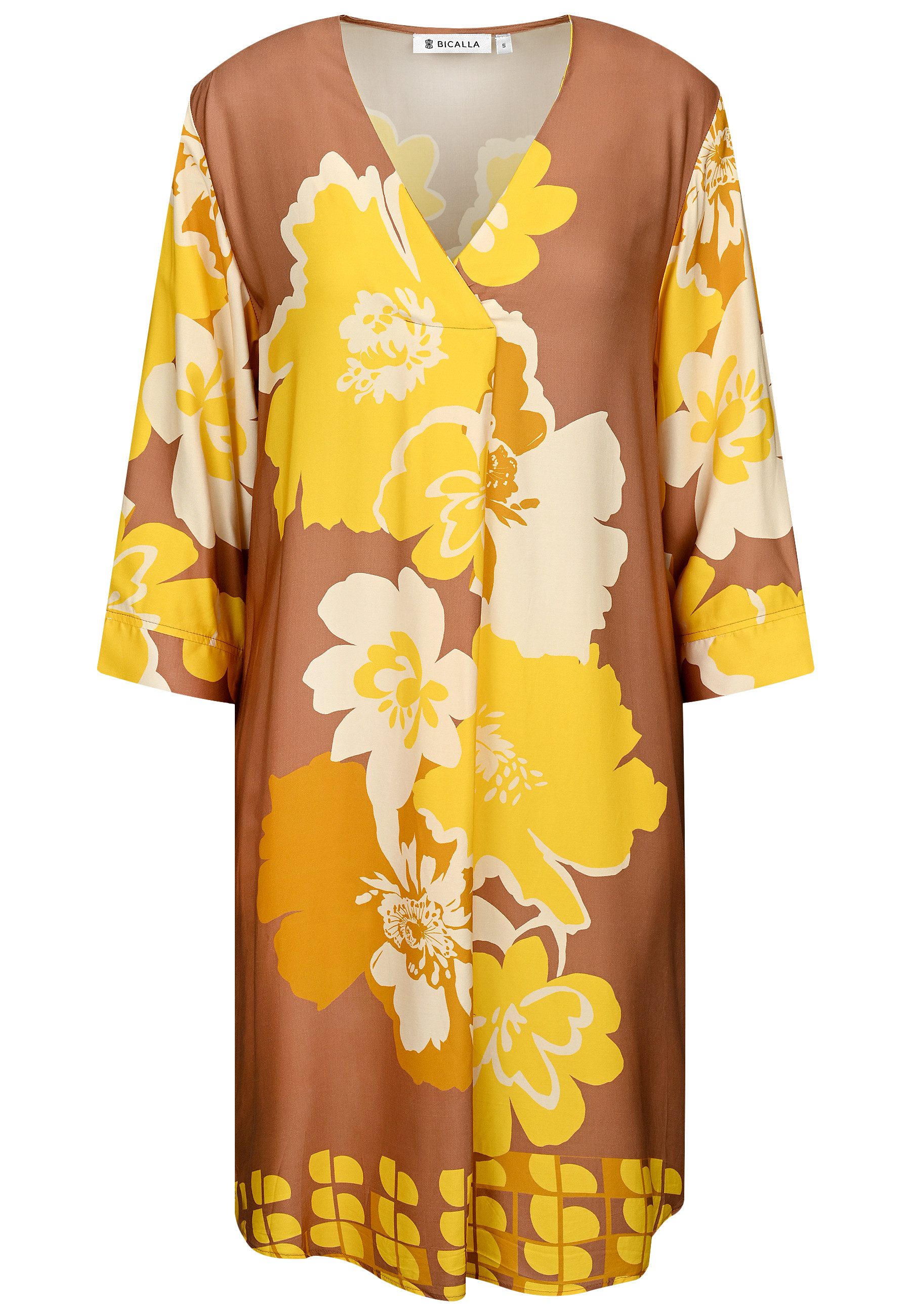 BICALLA Midikleid Dress Panneaux - 05/yellow-brown (1-tlg)