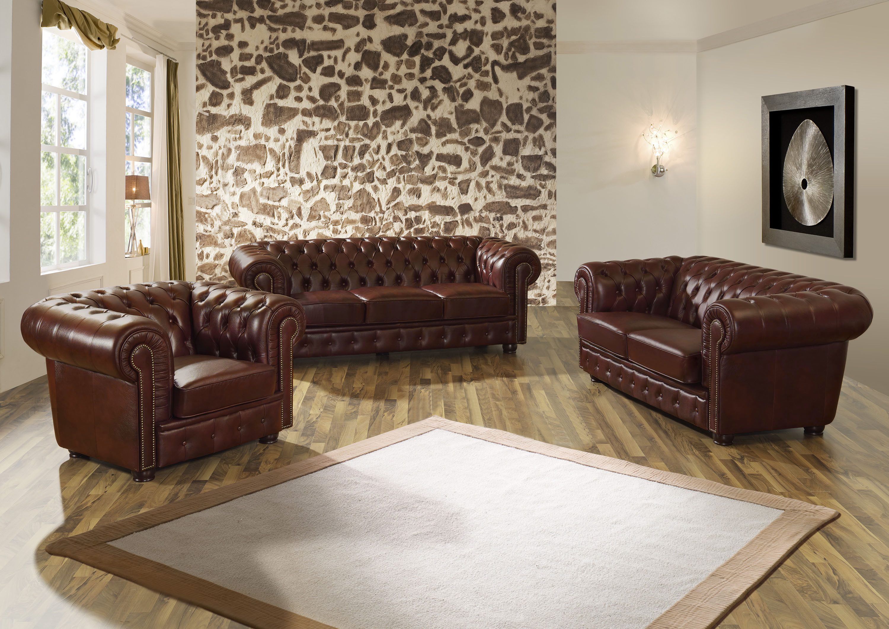 Max Winzer® Chesterfield-Sofa Norwin, Sessel