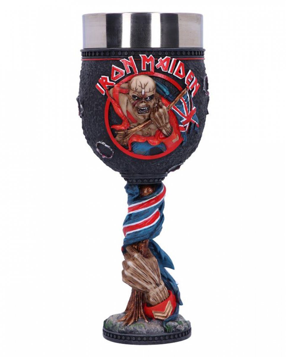 Horror-Shop Geschirr-Set Iron Maiden The Trooper Goblet 19.5cm, Polyresin / Edelstahl