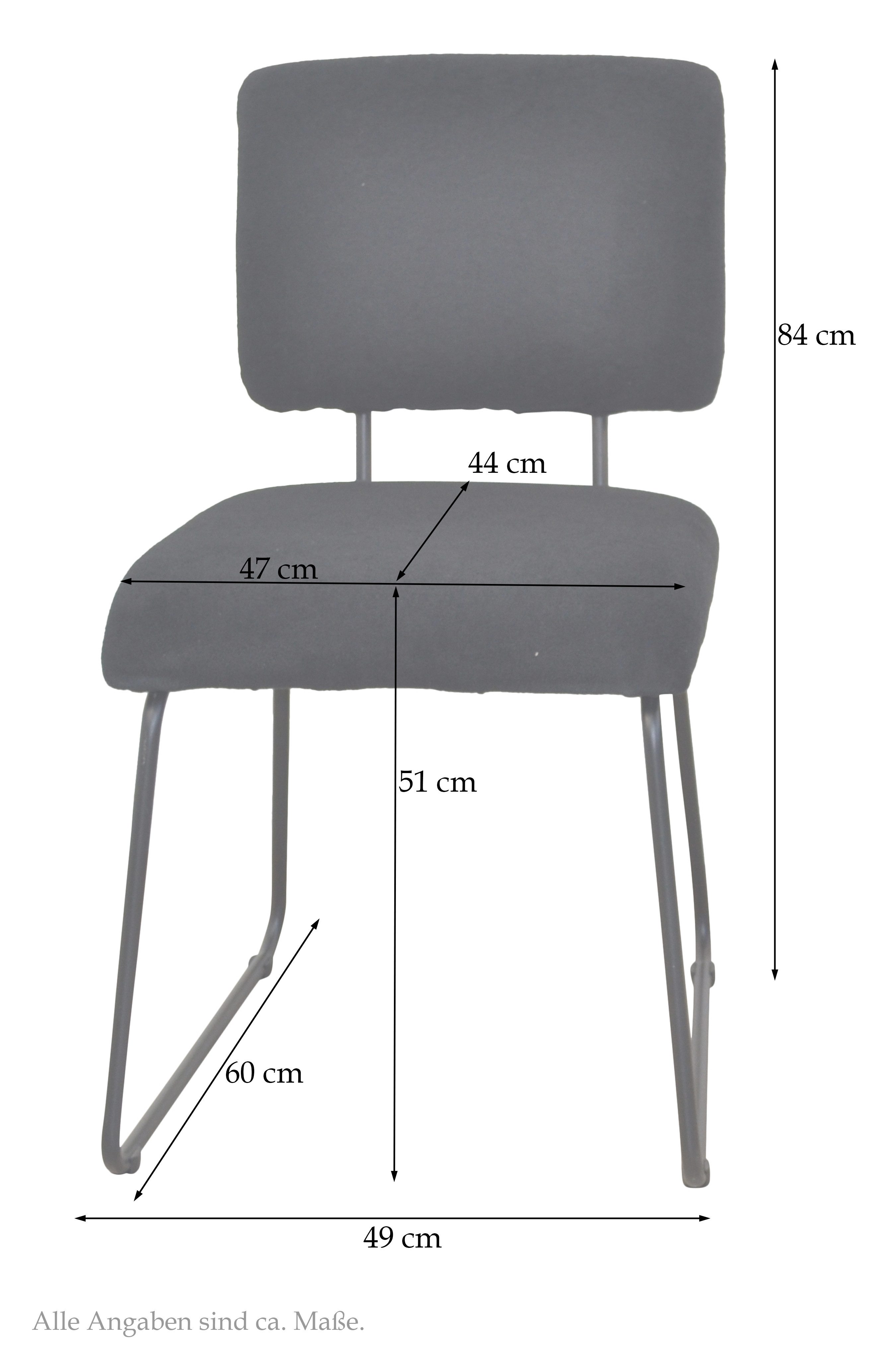 moebel-direkt-online Esszimmerstuhl Teddyoptik (2er Set), Sitz und Rücken gepolstert – Bild 4 von 4