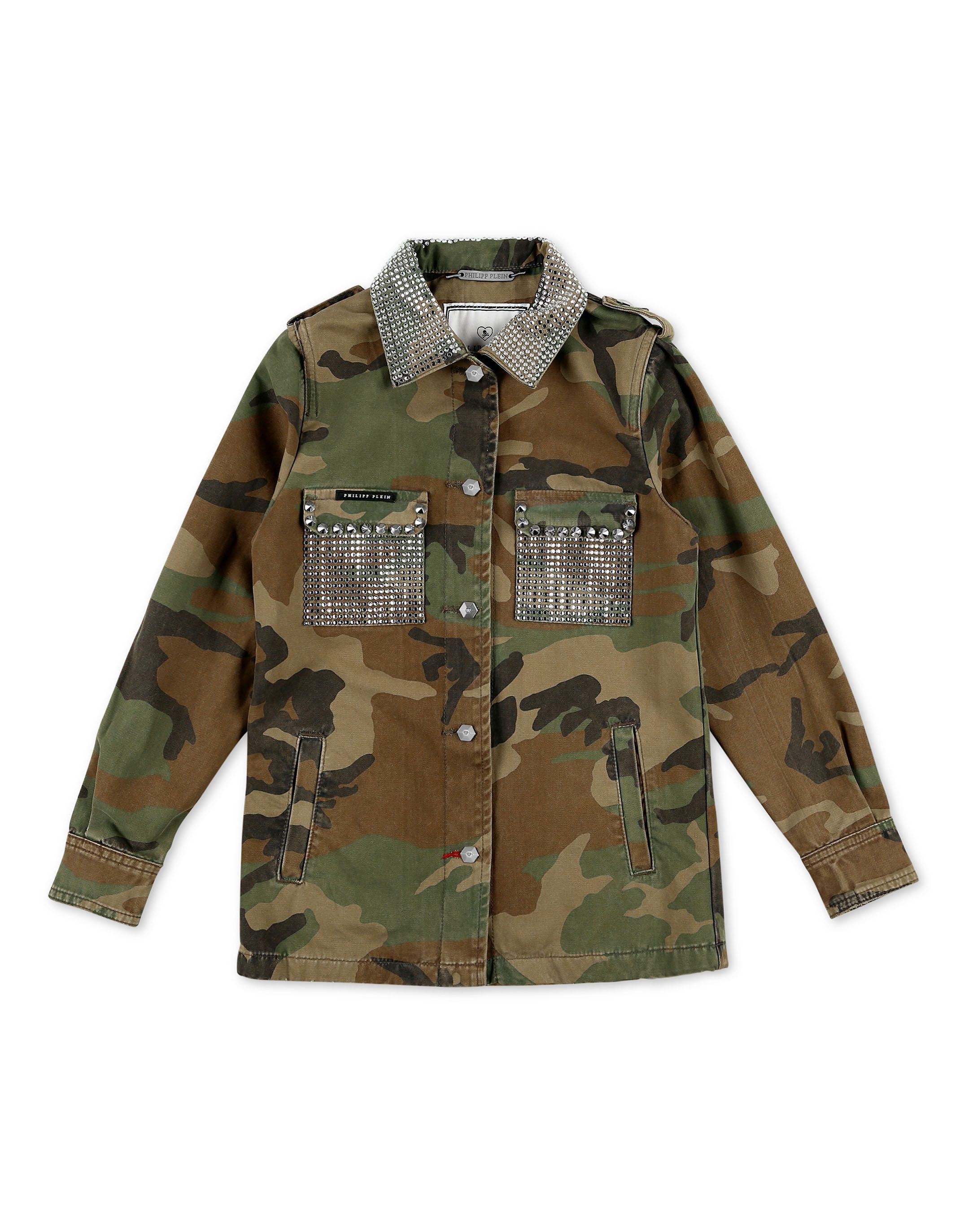 PHILIPP PLEIN Parka Camouflage Verziert