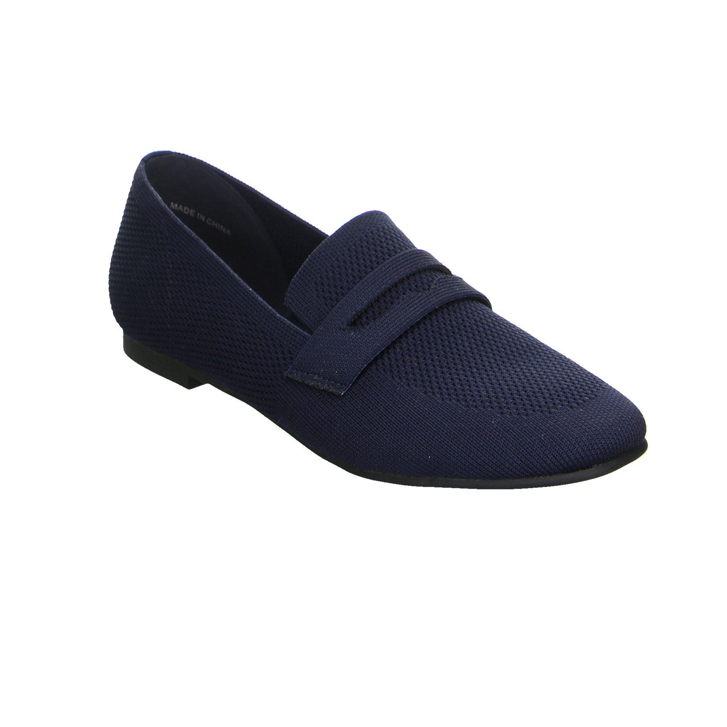 La Strada La Strada Blue Knitted Leinen-Stoff Pumps Flach blau Loafer
