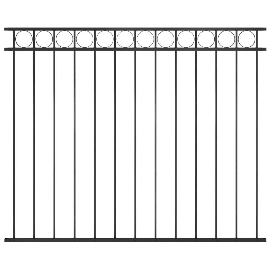 vidaXL Gartenzaun Zaunelement ASSEN Stahl 163x150 cm Schwarz, (1-St)