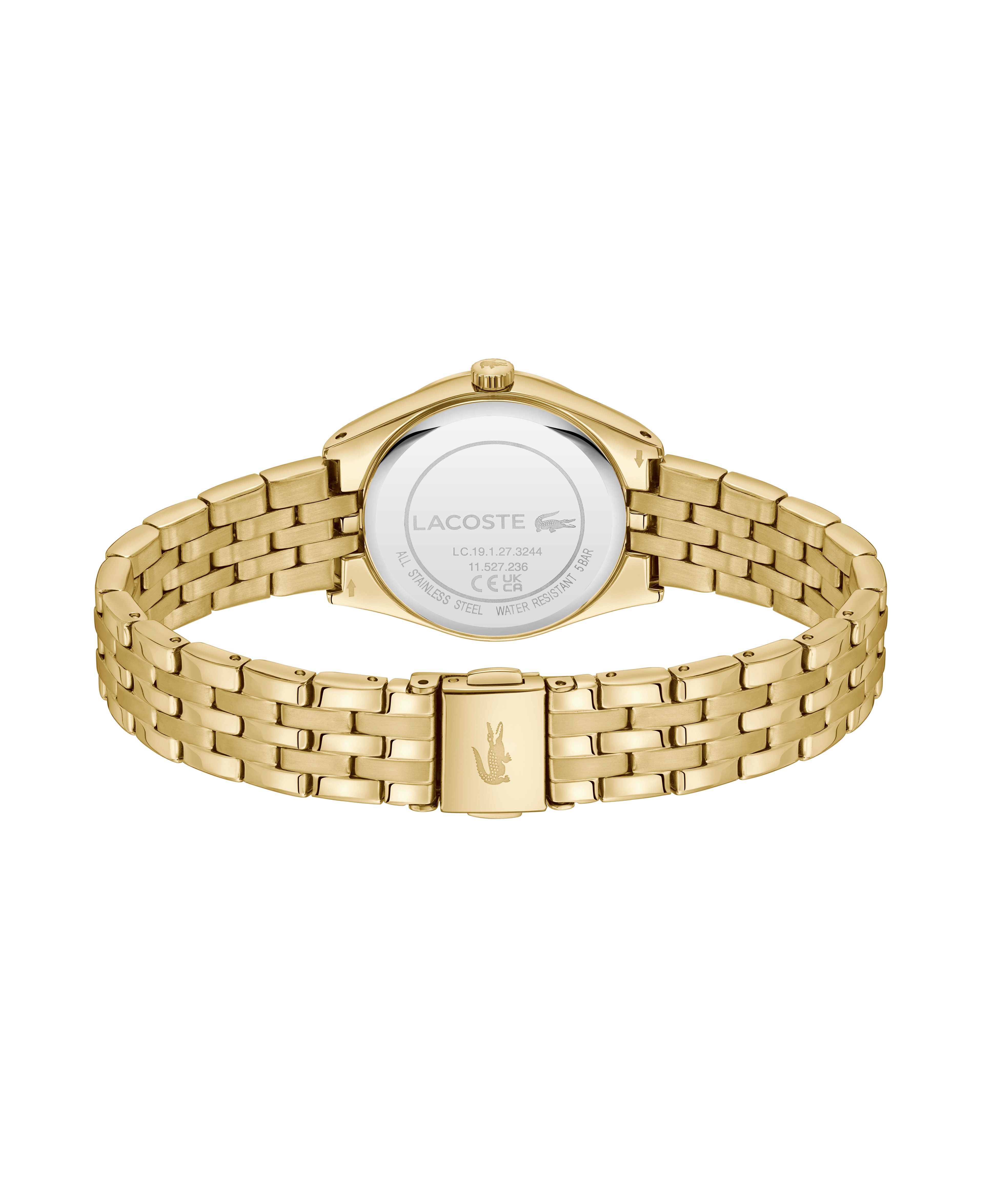 Lacoste Quarzuhr LACOSTE PARISIENNE 2001522, Armbanduhr, Damenuhr, Edelstahlarmband, analog, Glaskristalle