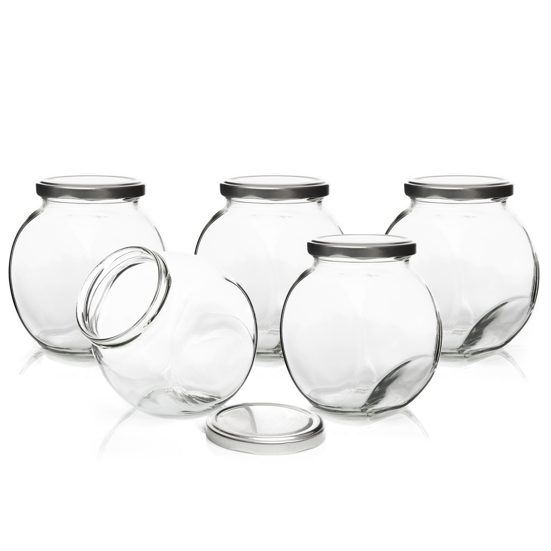 BigDean Vorratsdose 5er Set Bonbonglas mit Glas, 13,1x (5-tlg) Vorratsgläser, 12,7cm 850ml Deckel