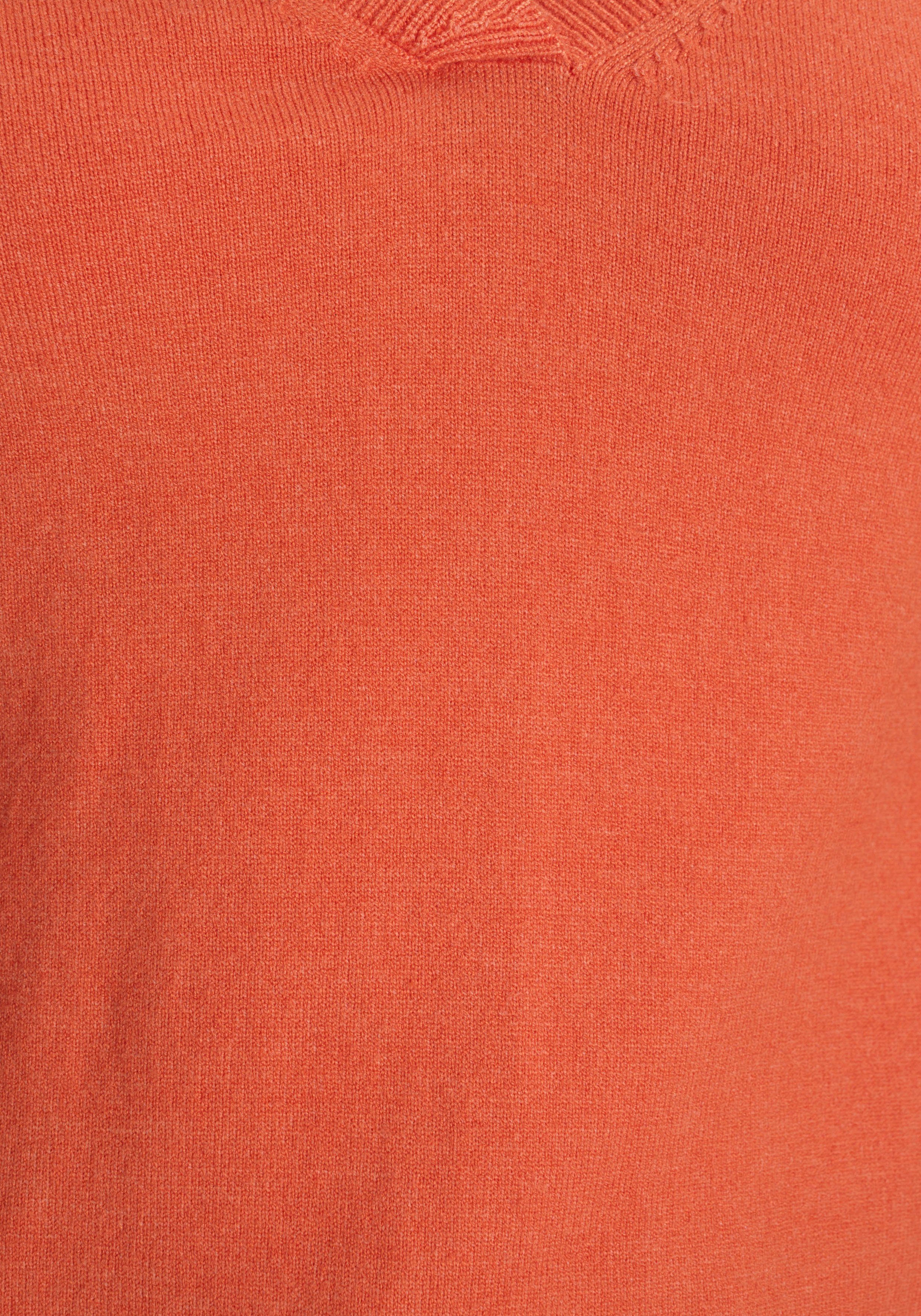 V-Ausschnitt-Pullover in Optik melange HECHTER melange PARIS - orange NEUE KOLLEKTION