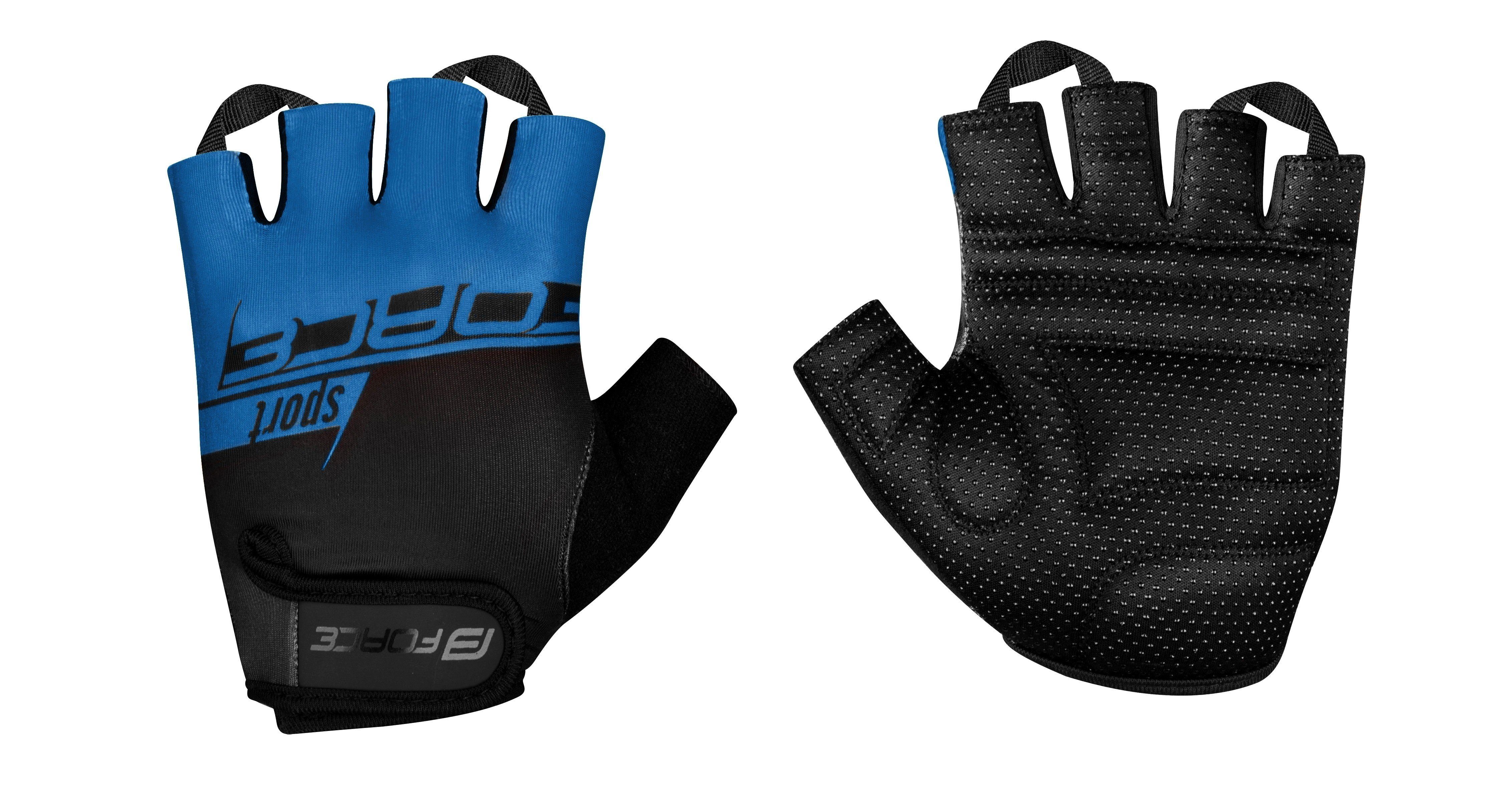 FORCE Fahrradhandschuhe FORCE Sommer Handschuhe SPORT, schwarz - blau