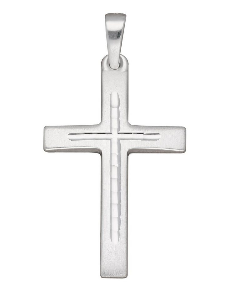 Adelia´s Kettenanhänger 925 Silber Kreuz Anhänger, Silberschmuck für Damen  & Herren