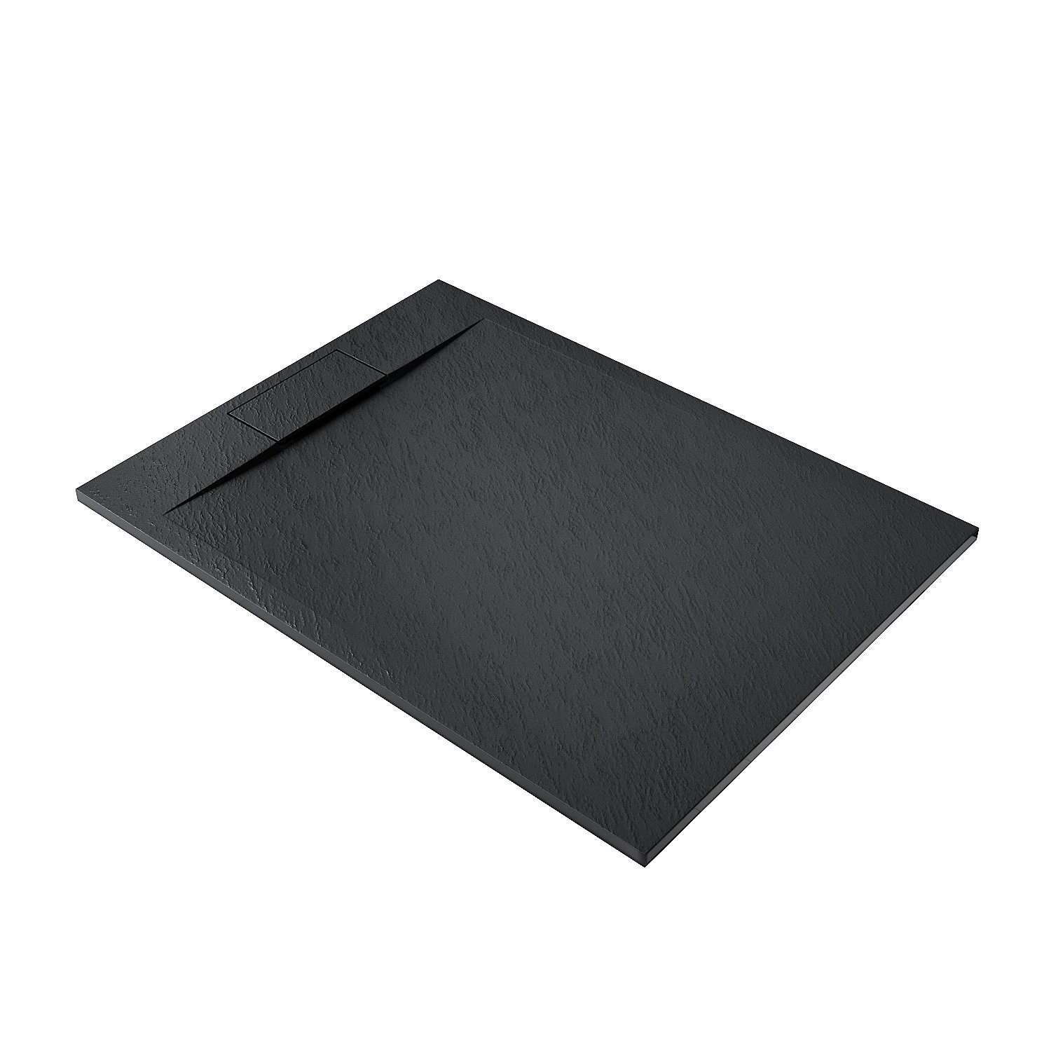 SONNI Duschwanne Duschtasse, mit Siphon, walk in dusche, Weiß / Schwarz, Sc günstig online kaufen