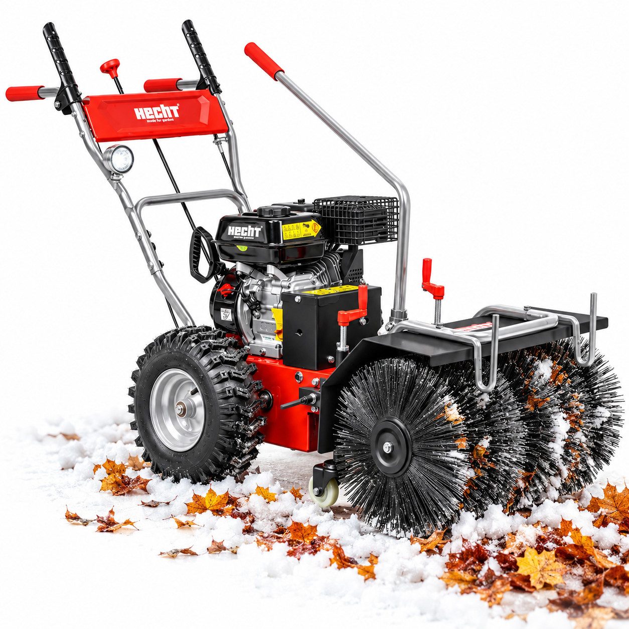 Hecht Benzin-Kehrmaschine 8616 SE mit Elektrostarter, 62,00 cm Arbeitsbreite, Zubehör erweiterbar, 8 Gänge, 6,5 PS