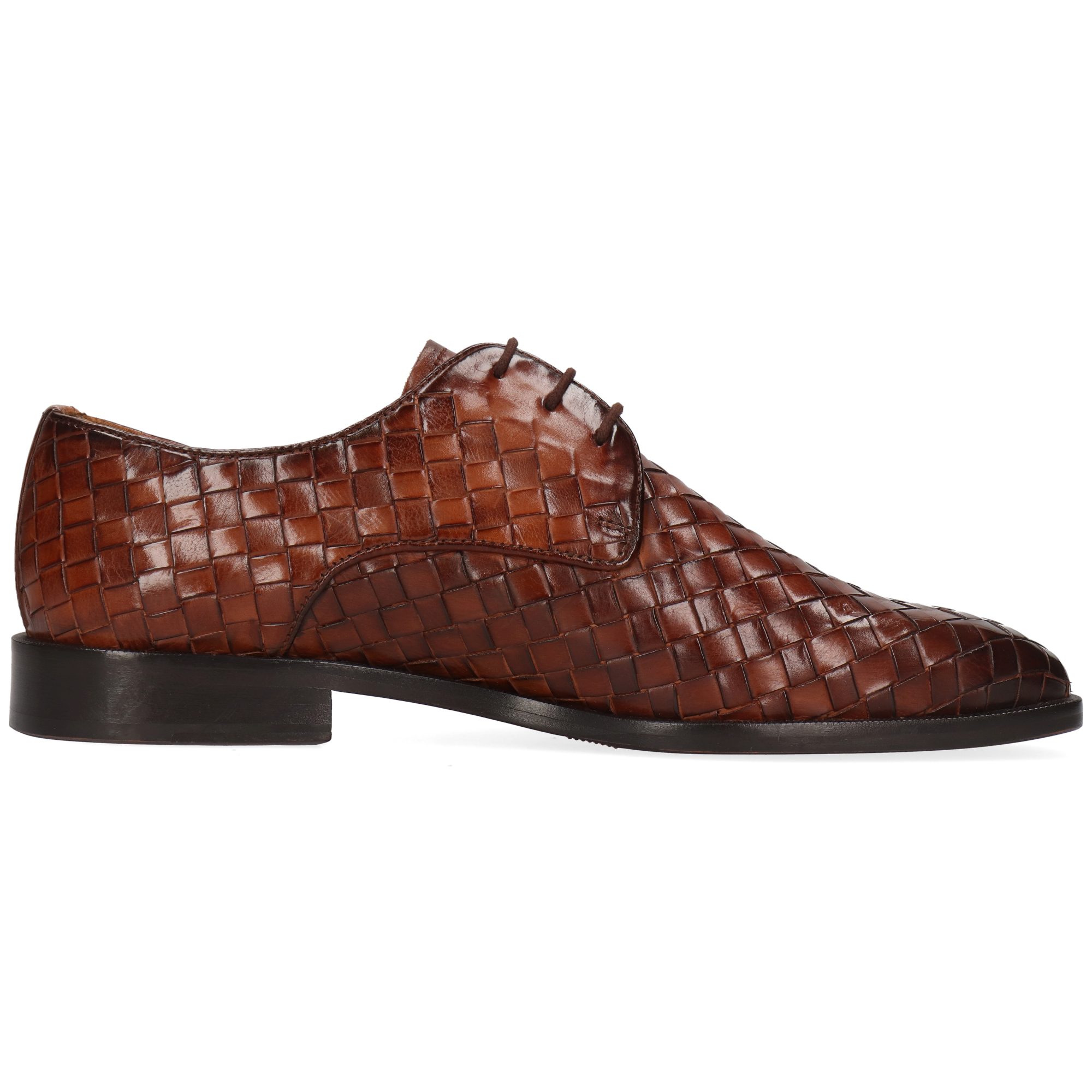 Melvin & Hamilton Stefano 9 Leder-Derby Schuhe für Herren Schnürschuh Flache Absätze, Echtes Leder, Von Hand geflochten