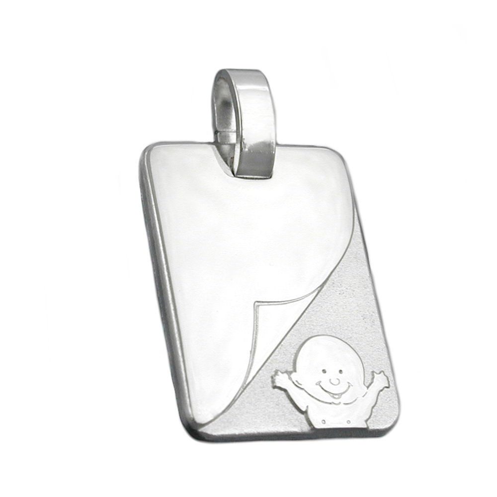 Kettenanhänger Baby Anhänger aus 925 Silber, matt-glänzend