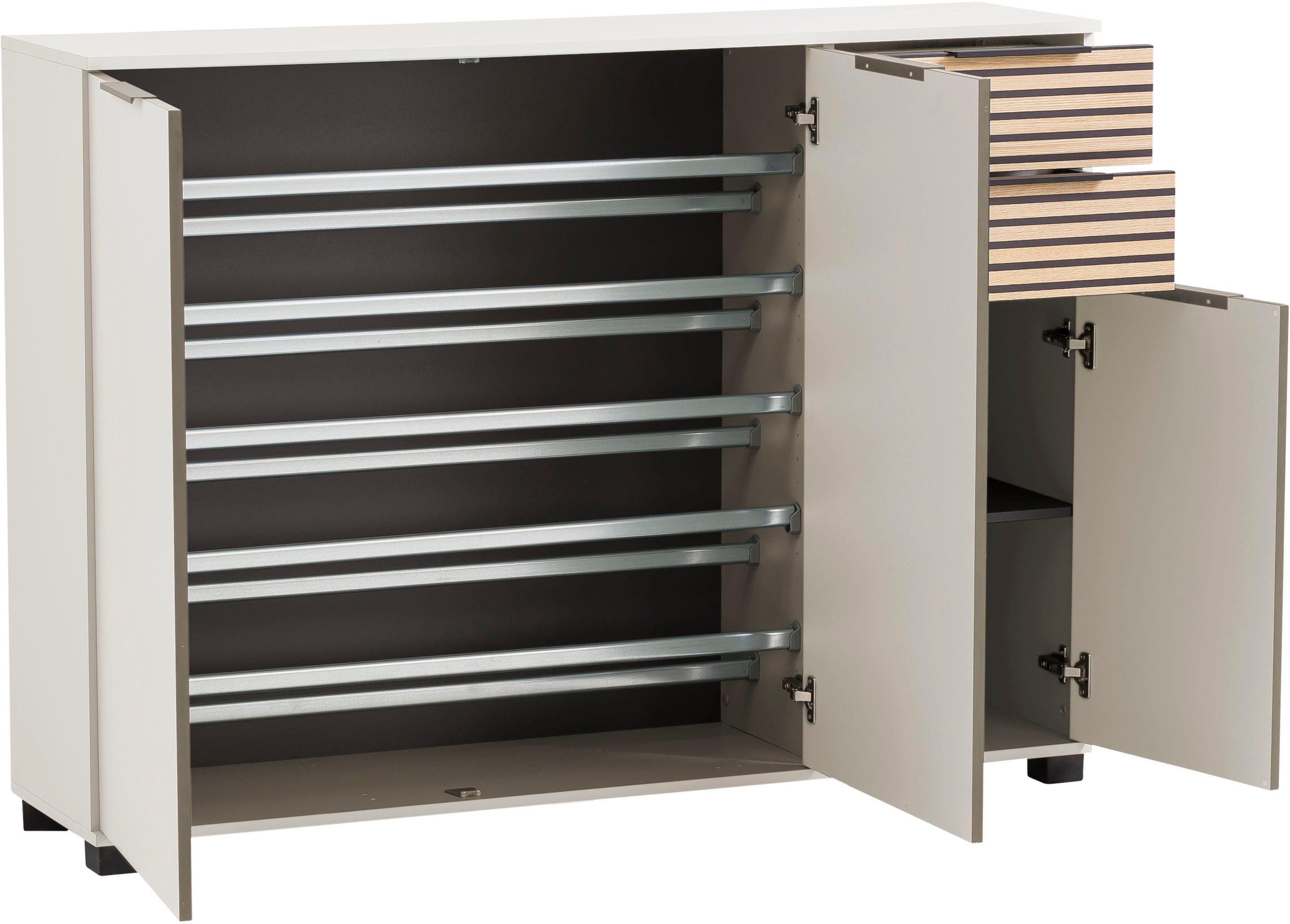 Schildmeyer Schuhschrank Alexa, Schuhschrank, Made in Germany, B: 141,9 cm Solide Verarbeitung - Dieses Produkt ist in Deutschland gefertigt