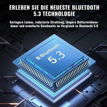 BADENBURG IP68-Klassifizierung, perfekt für Schwimmen und Regen Open-Ear-Kopfhörer (Übertragung von Ton über Schädelknochen statt Trommelfell. Freies Gehör, keine Schmerzen. Umgebungslärm bleibt hörbar für Sicherheit., mit Knochenleitung lange Akkulaufzeit & ultimatives Sporterlebnis)