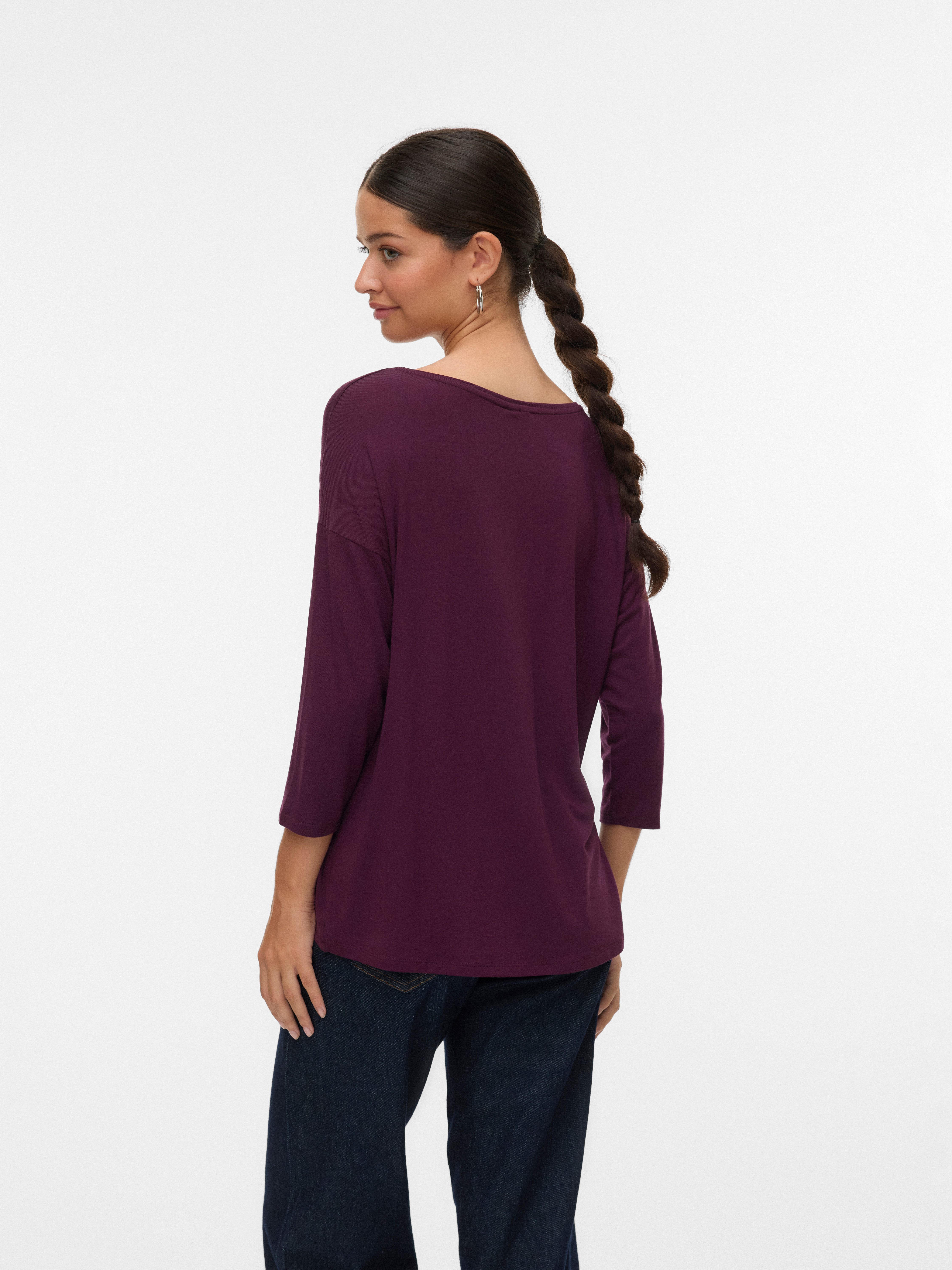 Vero Moda 3/4-Arm-Shirt VMAVA 3/4 TOP JRS GA NOOS Materialmix, regular fit günstig online kaufen
