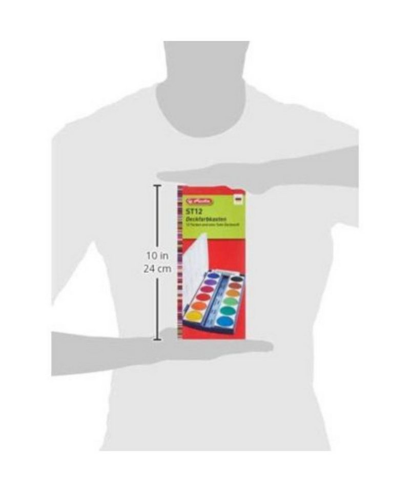 Thumbnail - Herlitz Bastelfarbe herlitz ST24 Wasserfarbkasten (24 Farben + Deckweiß), Inhalt: 24 Farben + Deckweiß
