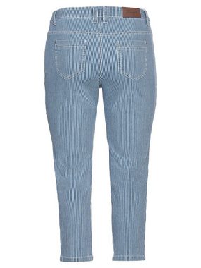 Sheego Stretch-Jeans »Jeans« in 7/8 Länge, mit Allover-Streifen