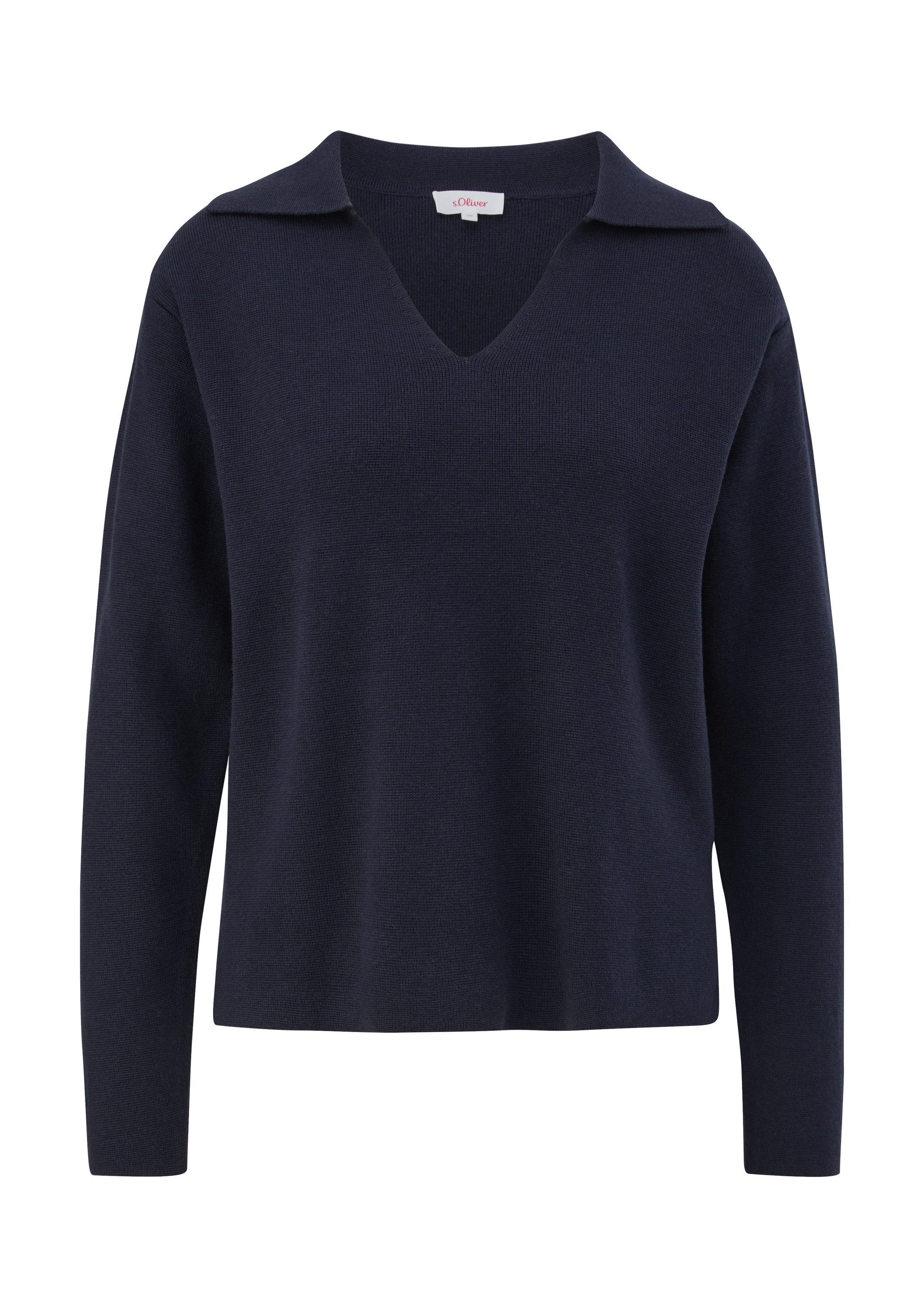 s.Oliver Longpullover Strickpullover Pullover aus Viskosemix günstig online kaufen